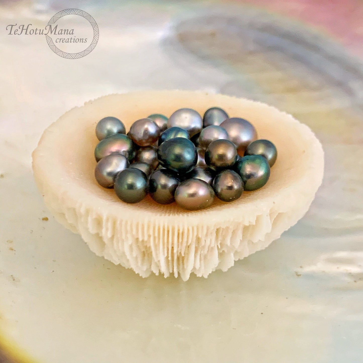 Tahitian Keshi Pearl Ring: Gold Vermeil Stacking Ring, June Birthstone