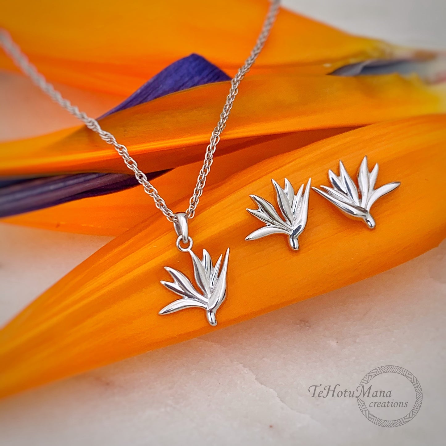Bird of Paradise Stud Earrings • Gold vermeil or Sterling silver