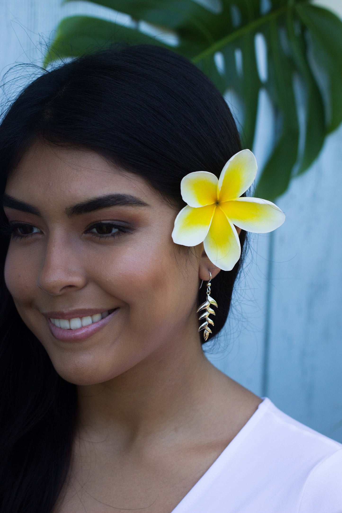Heliconia drop earrings • Hawaiian jewelry