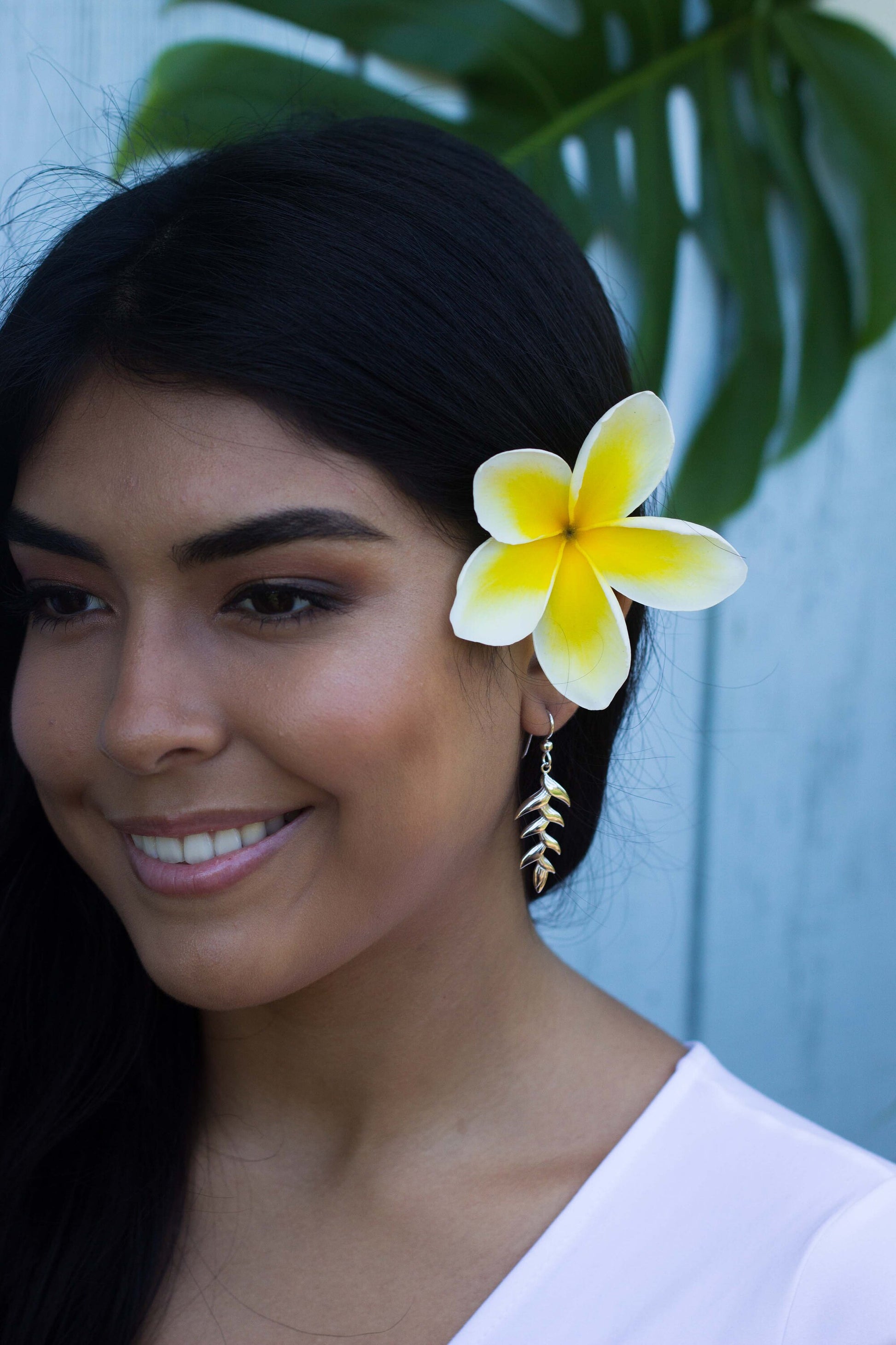 Heliconia drop earrings • Hawaiian jewelry