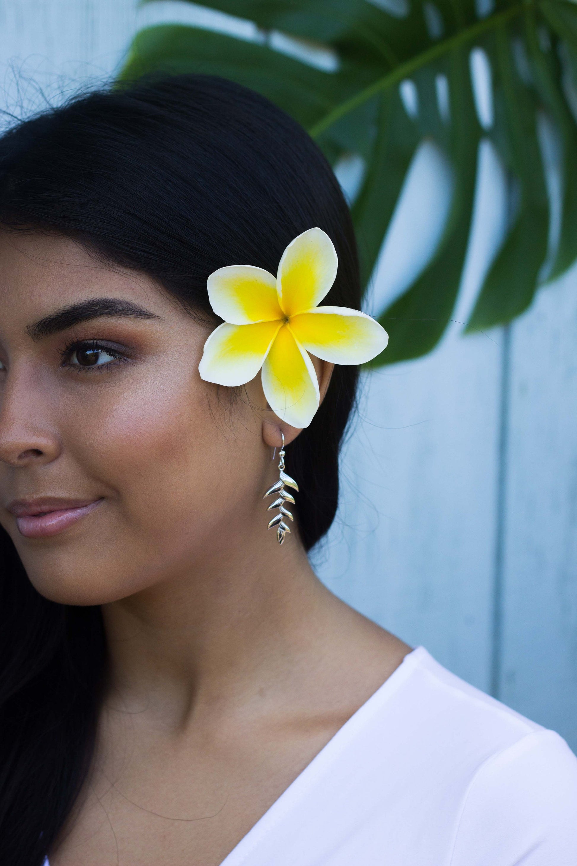 Heliconia drop earrings • Hawaiian jewelry