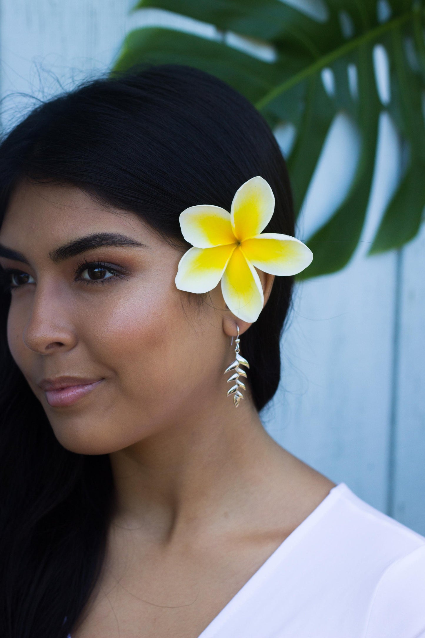 Heliconia drop earrings • Hawaiian jewelry
