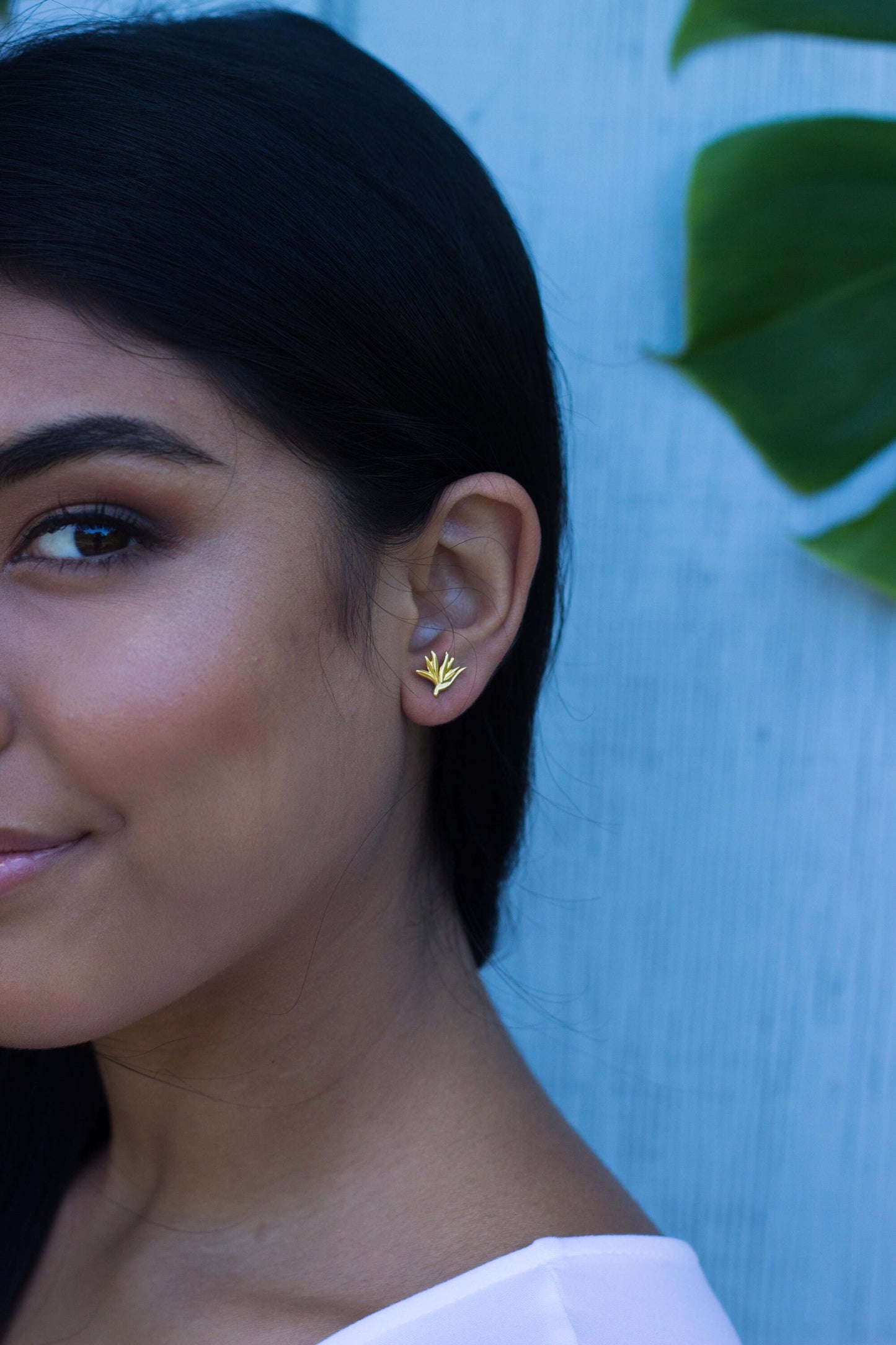 Bird of Paradise Stud Earrings : Sterling silver or Gold Vermeil Hawaiian jewelry
