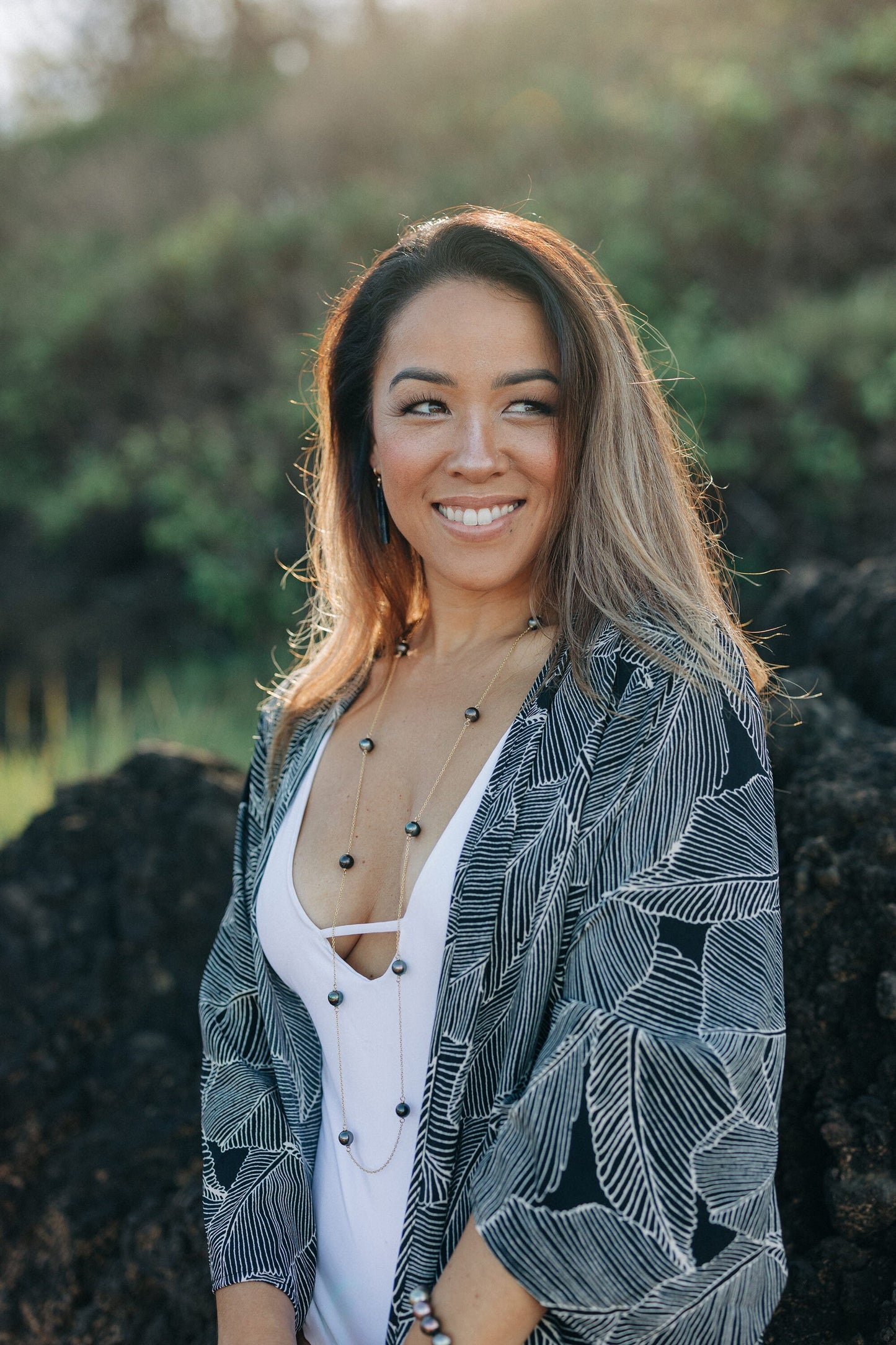 Tahitian pearl necklace — Long style • statement jewelry • made in hawaii