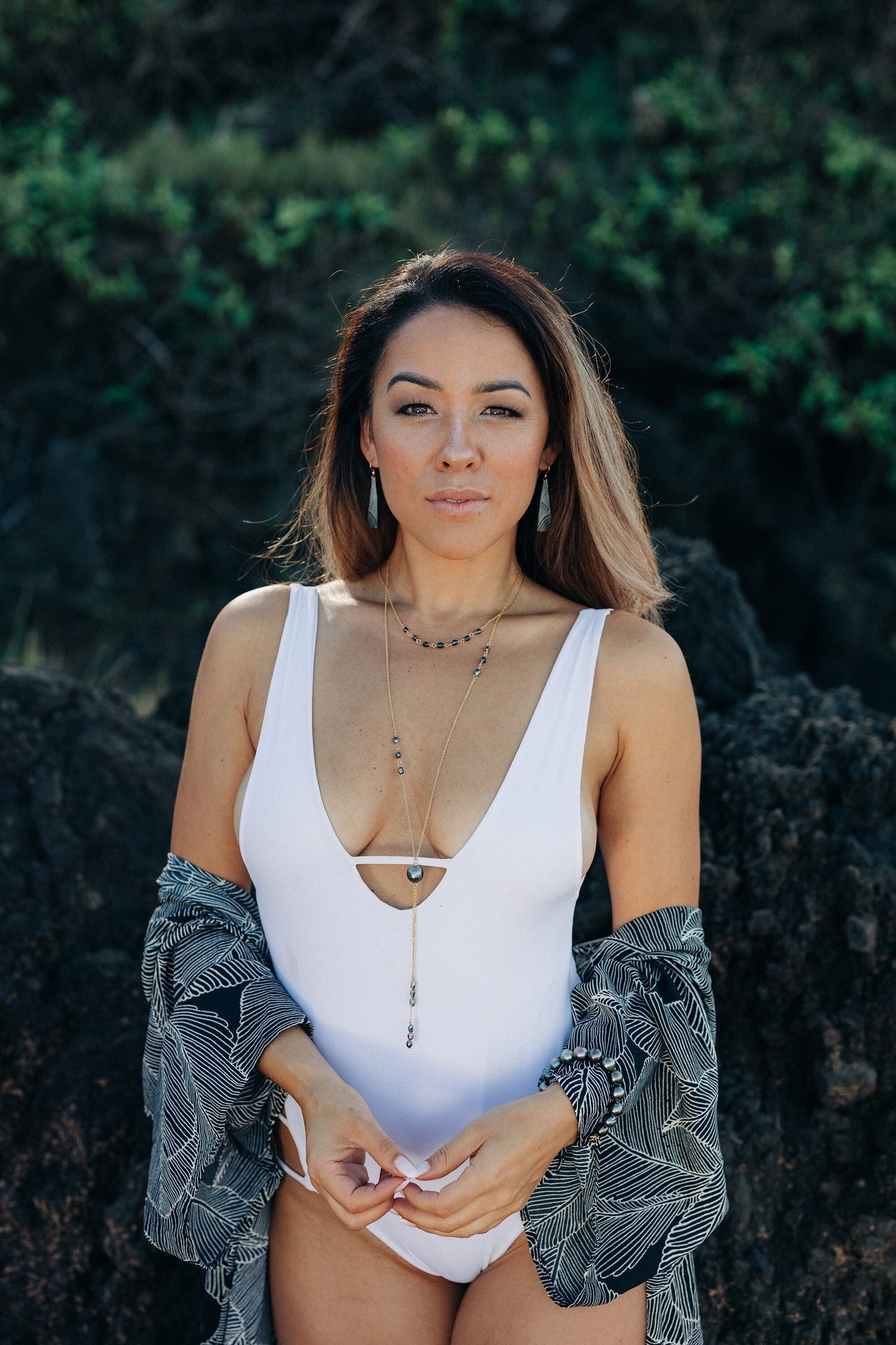 Tahitian pearl necklace — Long drop jewelry • Dainty Keshi • organic and genuine shape • Choose your pearl