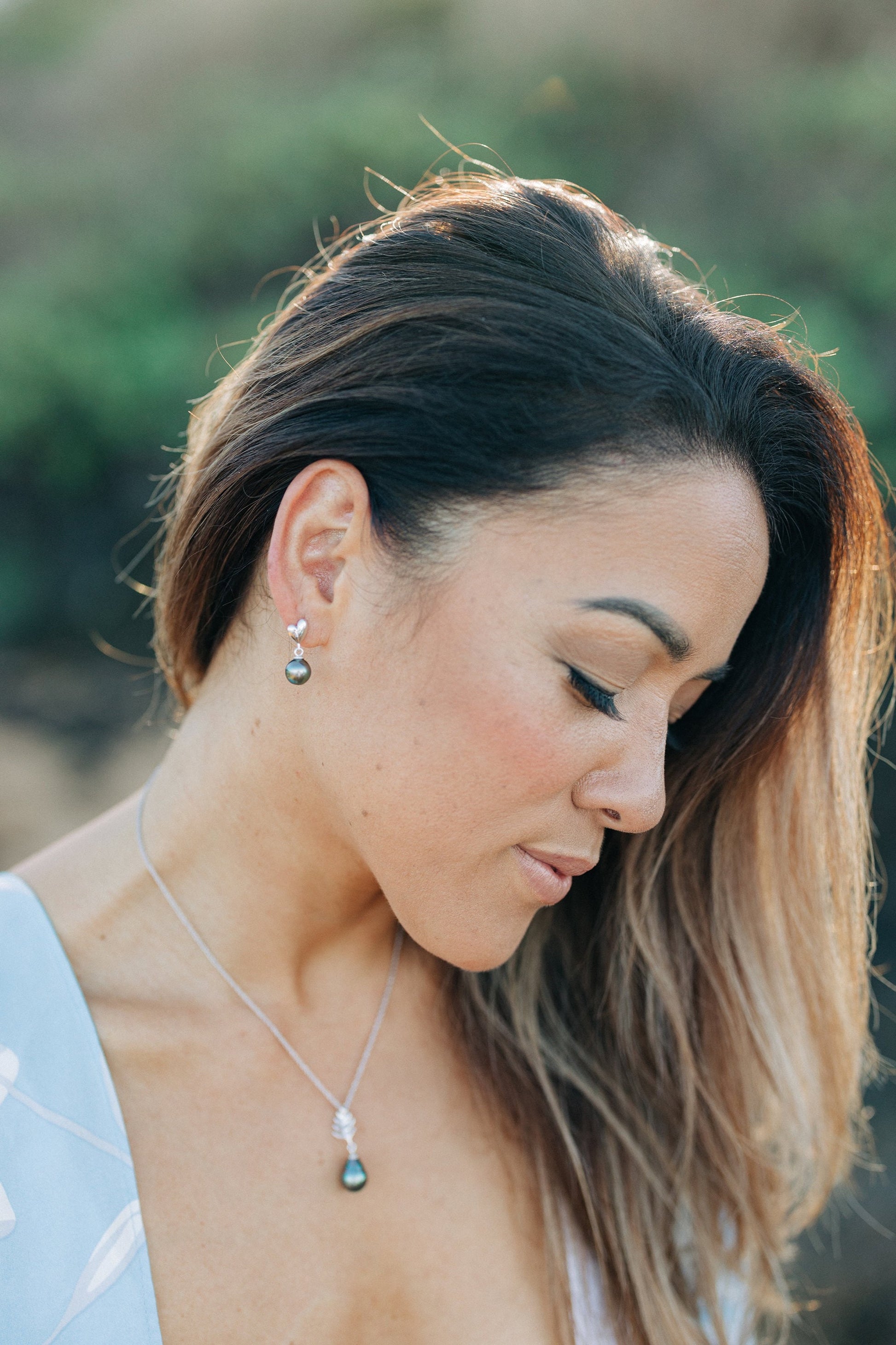 Heart Sterling Silver Tahitian Pearl Earrings: Dainty Studs, Minimalist