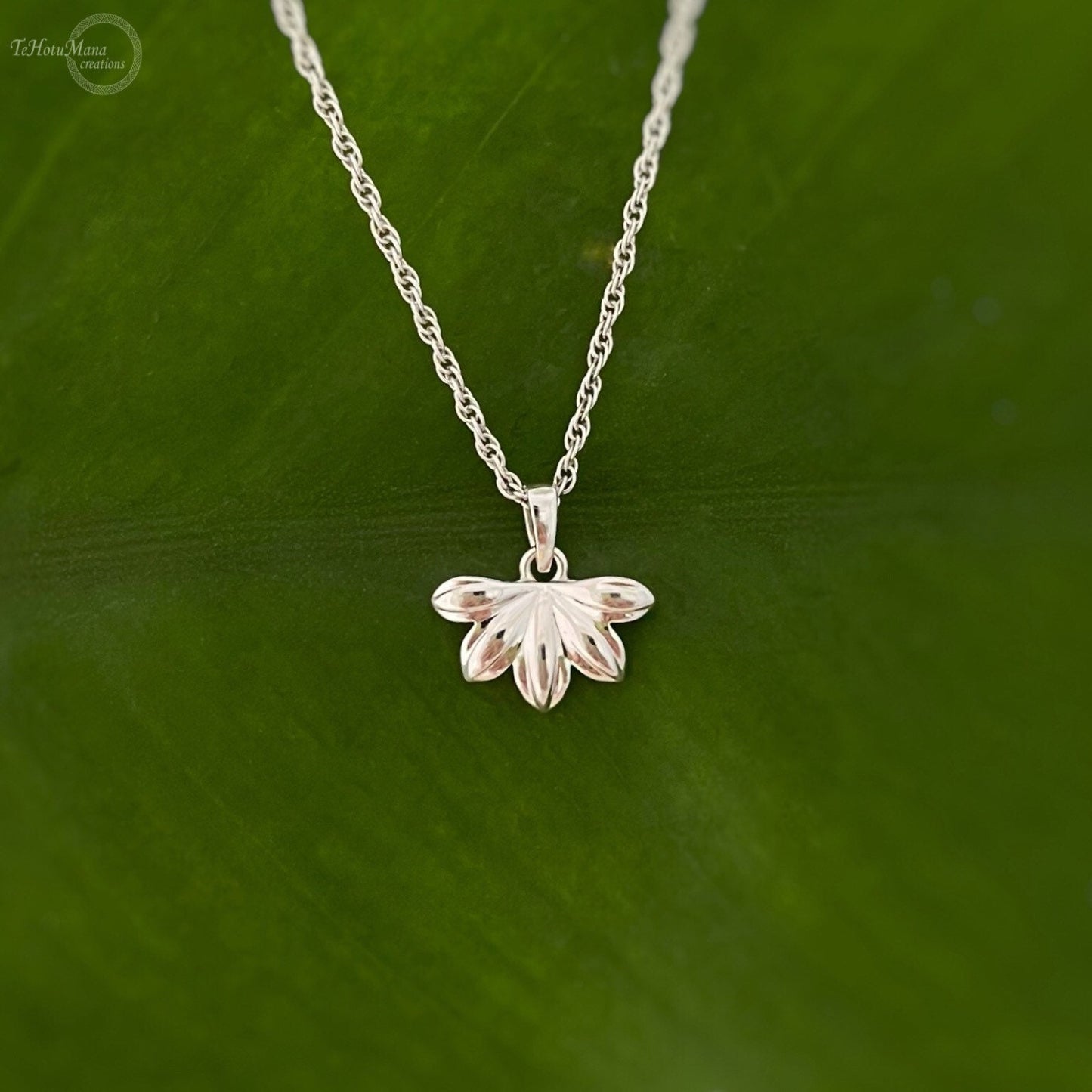 Naupaka Flower Pendant • Hawaiian Flower Necklace in Gold Vermeil • Everyday Island Jewelry