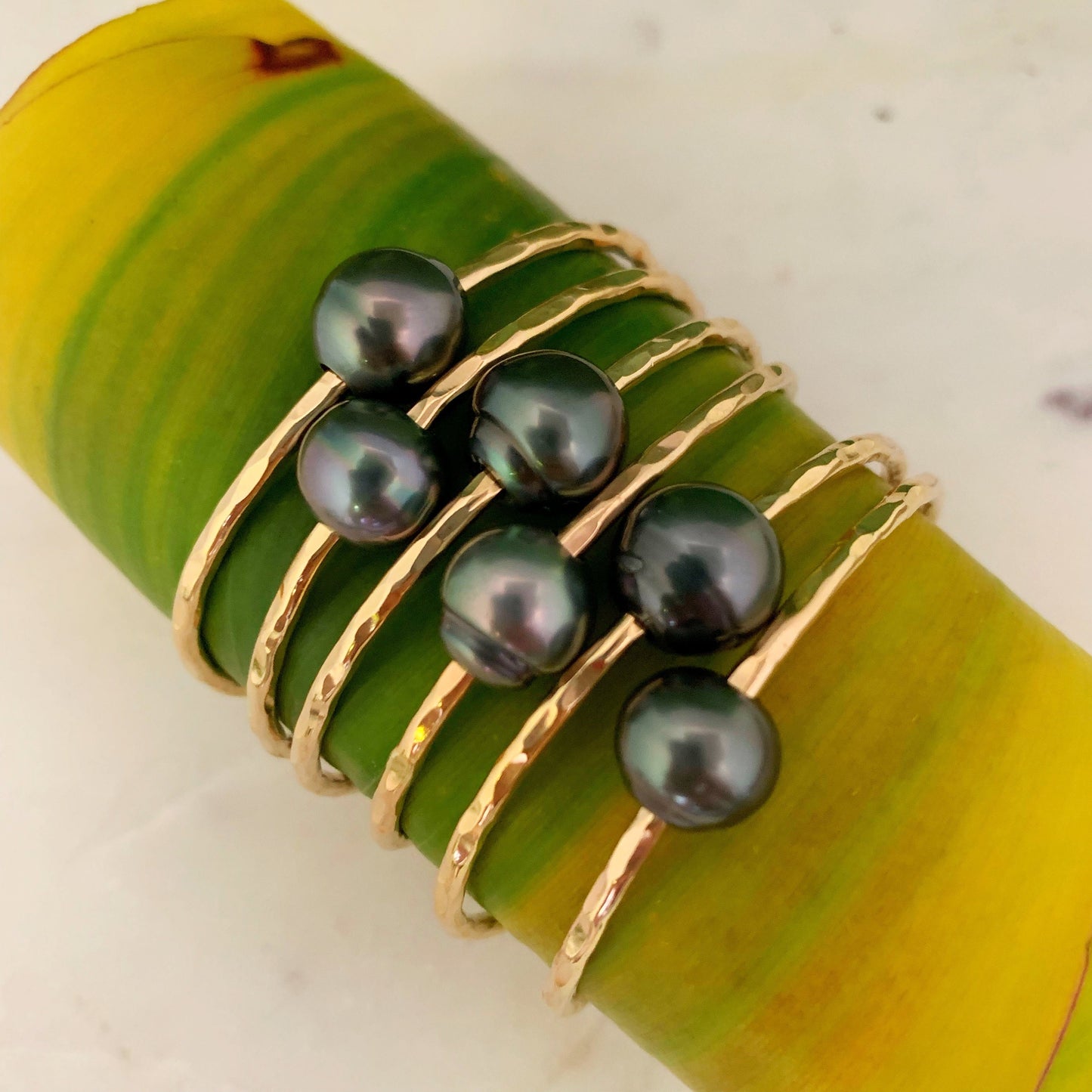Tahitian Pearl Baby Bangle: 14k Gold-Filled Keiki Bracelet
