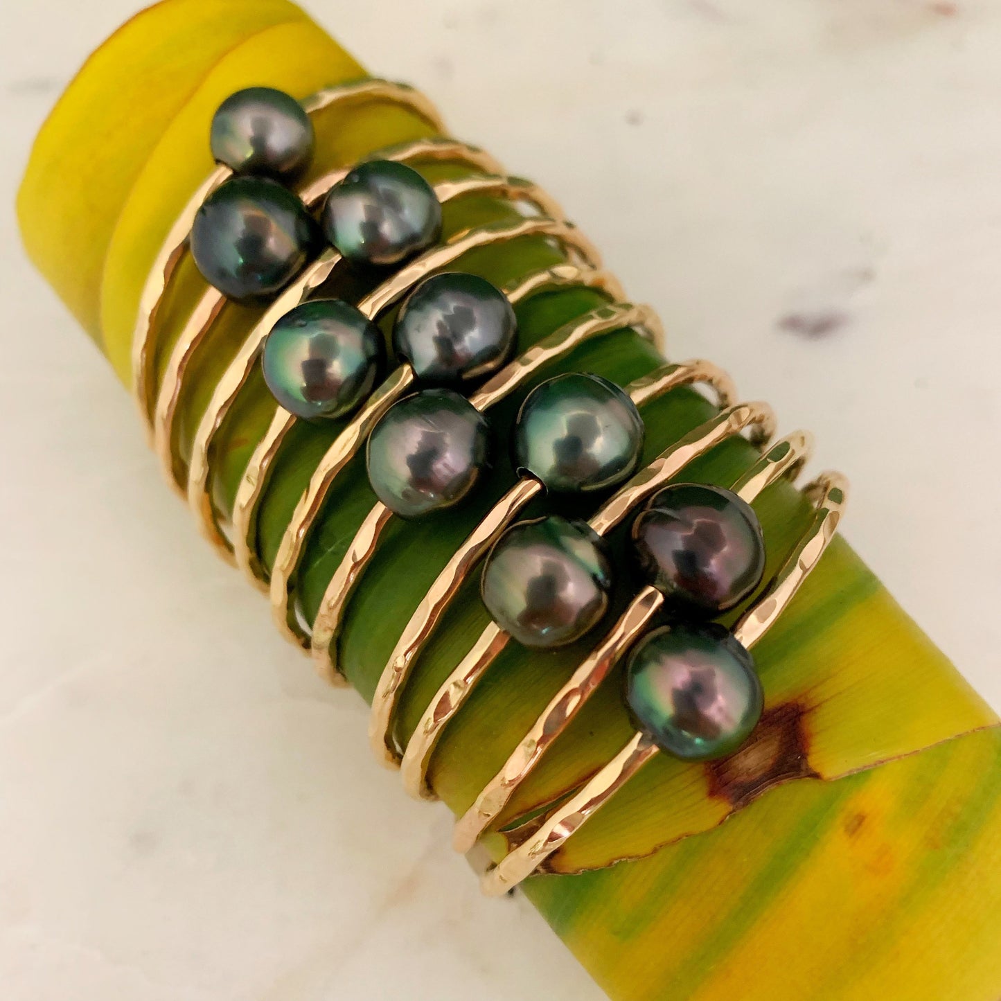 Tahitian Pearl Baby Bangle: 14k Gold-Filled Keiki Bracelet