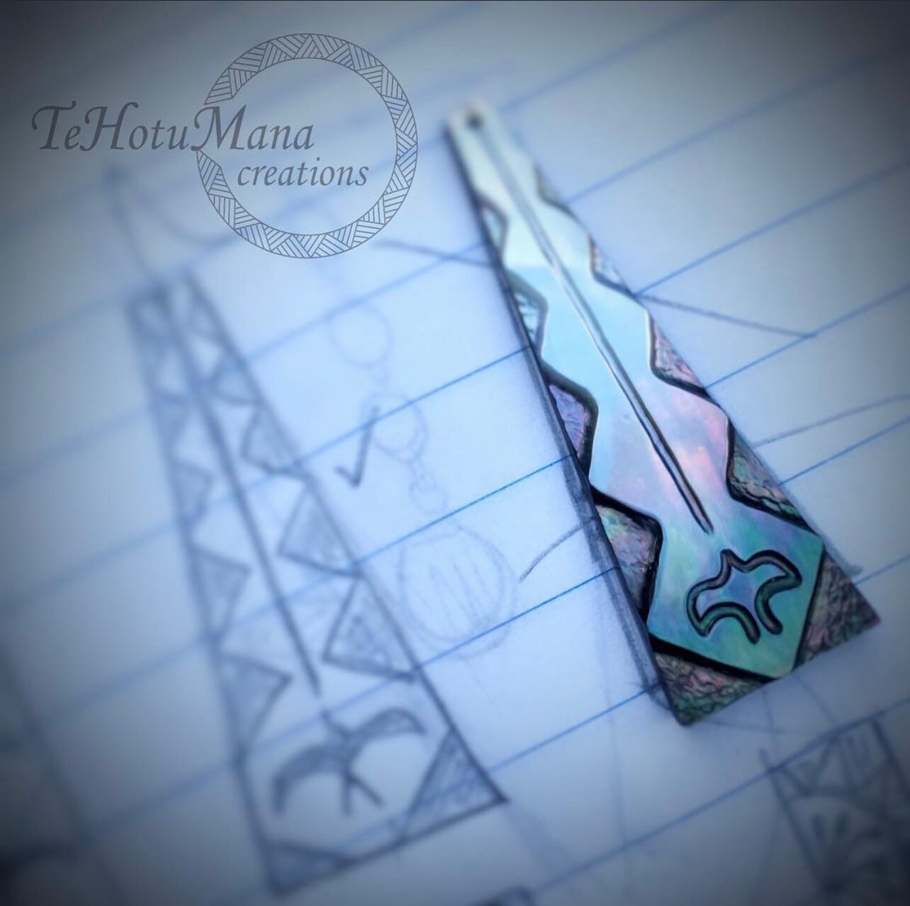 Hand Carved ‘Iwa Mother Of Pearl Earrings