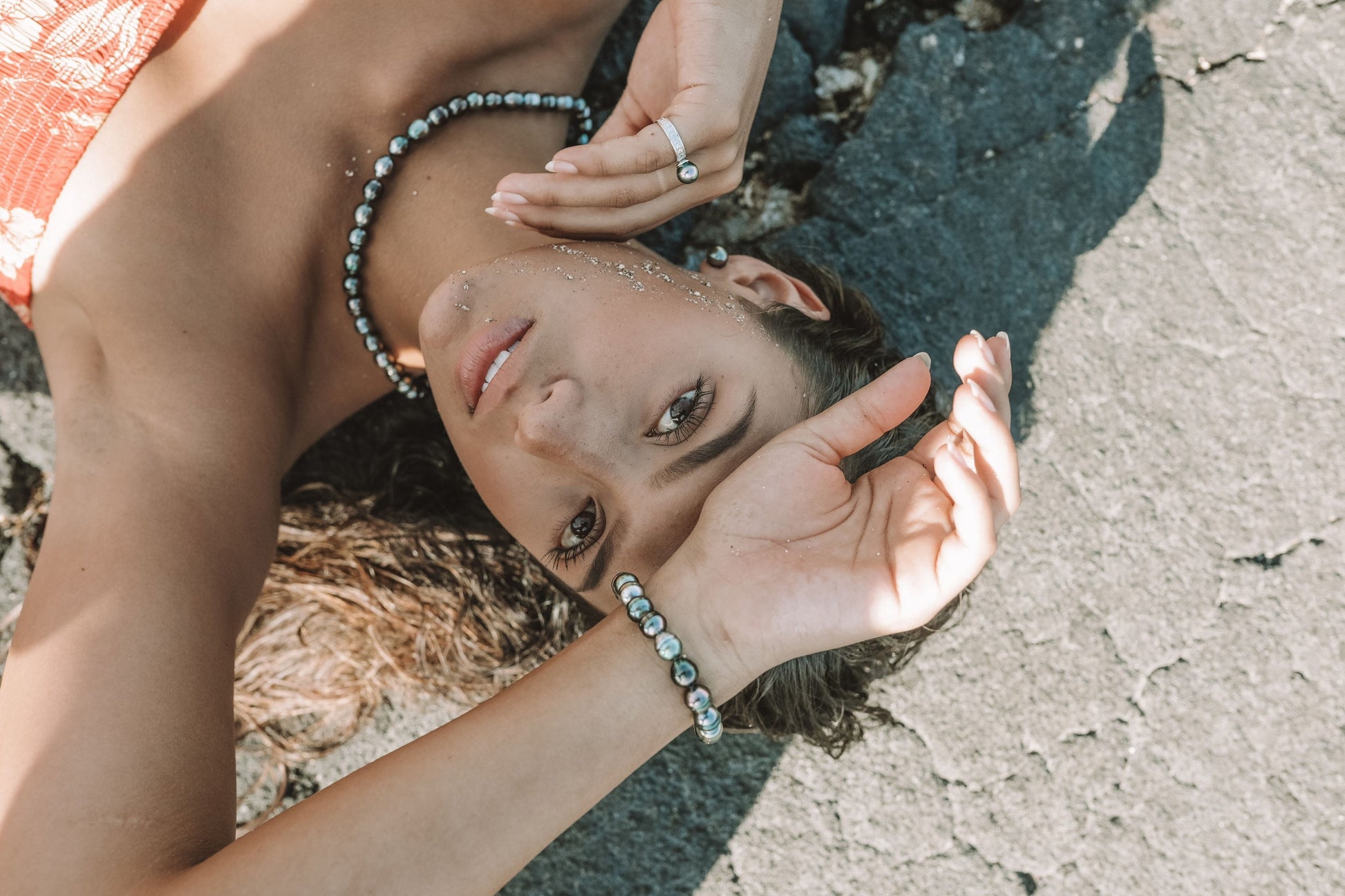 Tahitian Pearl Necklace • Dark Multicolor Strand • Handmade in Hawaii Jewelry • Luxurious Choker