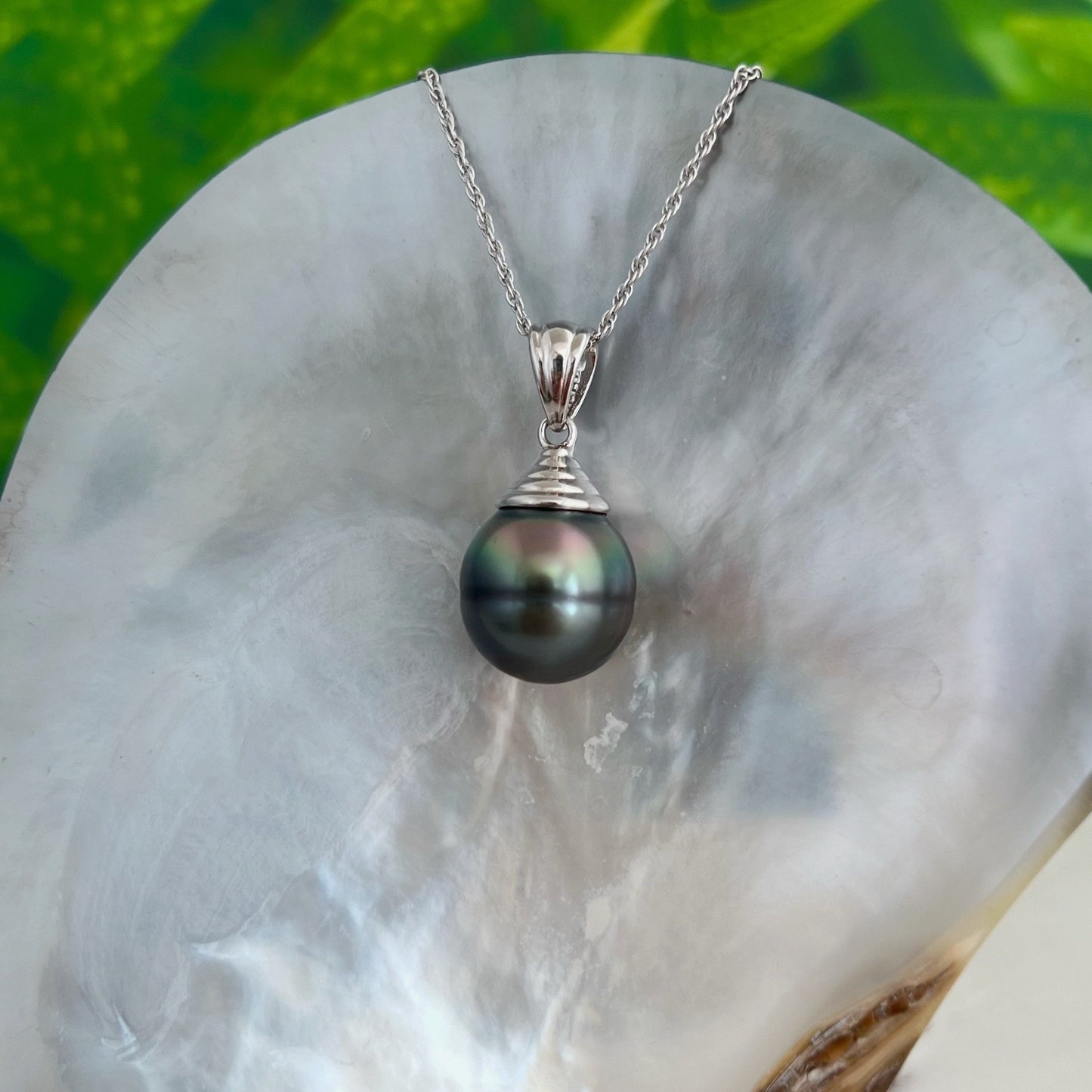 DOORBUSTER Large Near Flawless and Colorful Tahitian Pearl Pendant