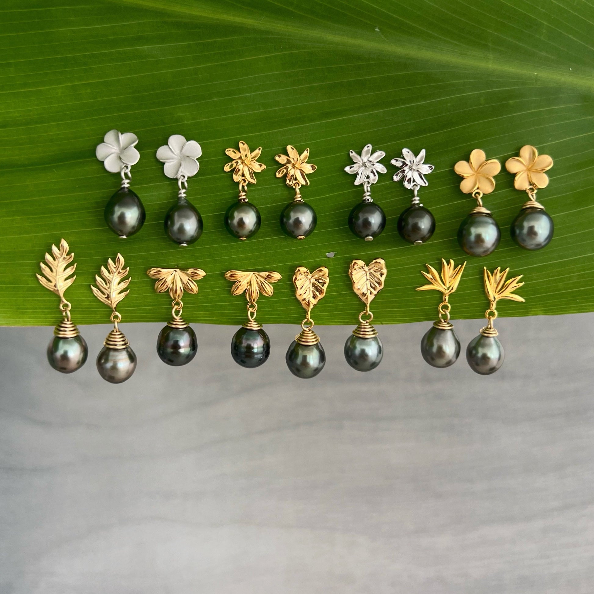 DOORBUSTER flower Earrings • Tiare, Plumeria, kalo, Naupaka, Ulu