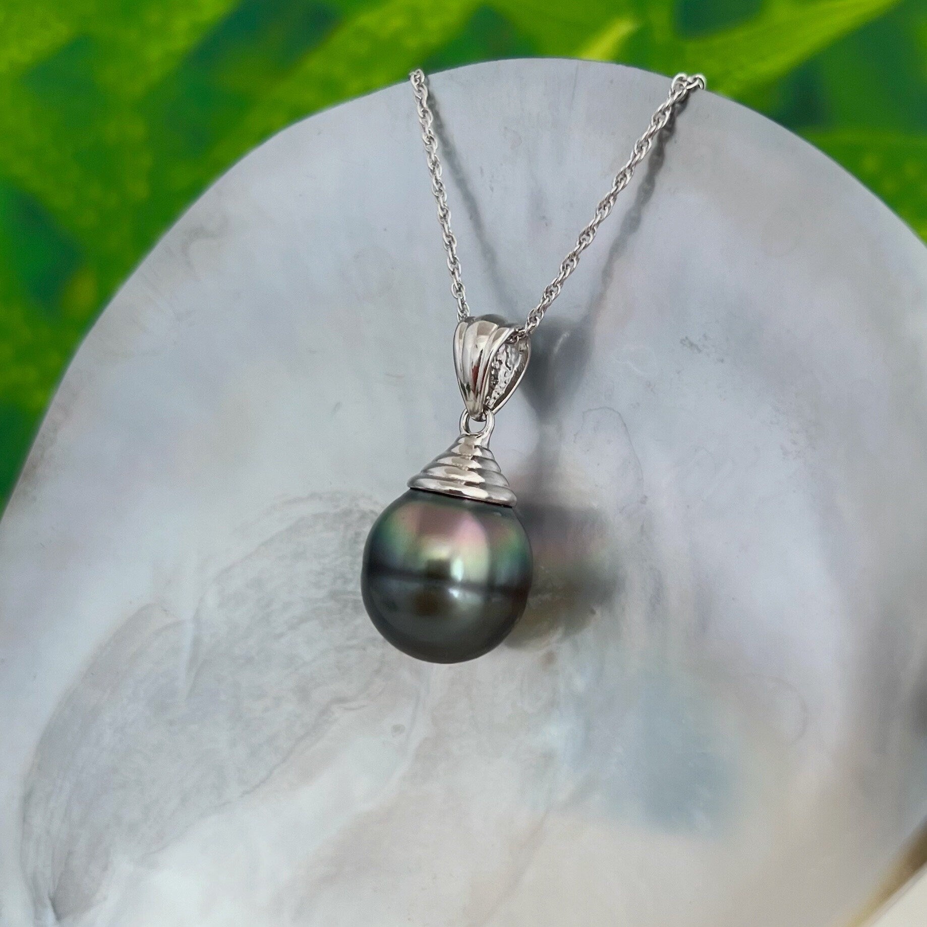DOORBUSTER Large Near Flawless and Colorful Tahitian Pearl Pendant