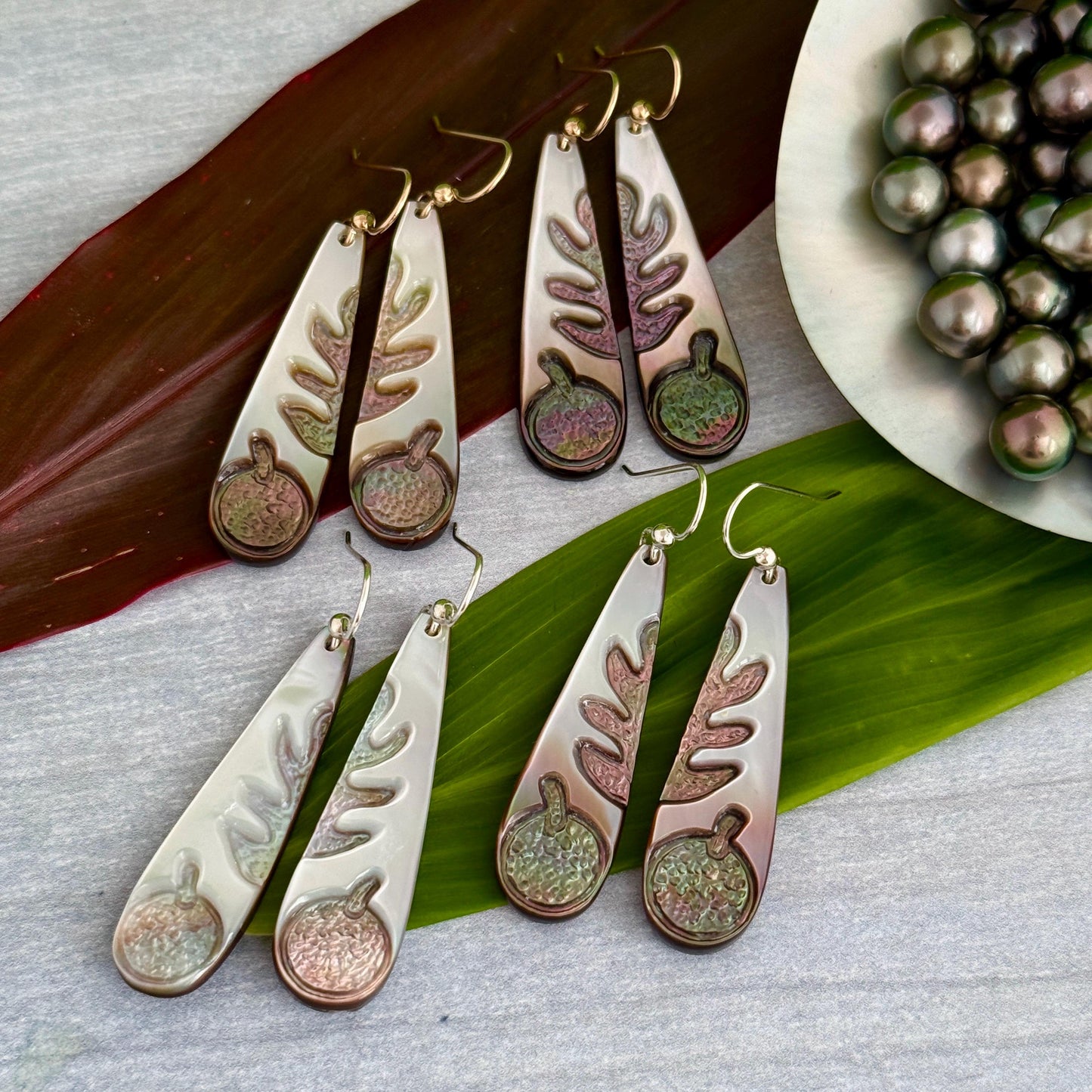 Ulu earrings • mother of pearl shell • gold filled or sterling