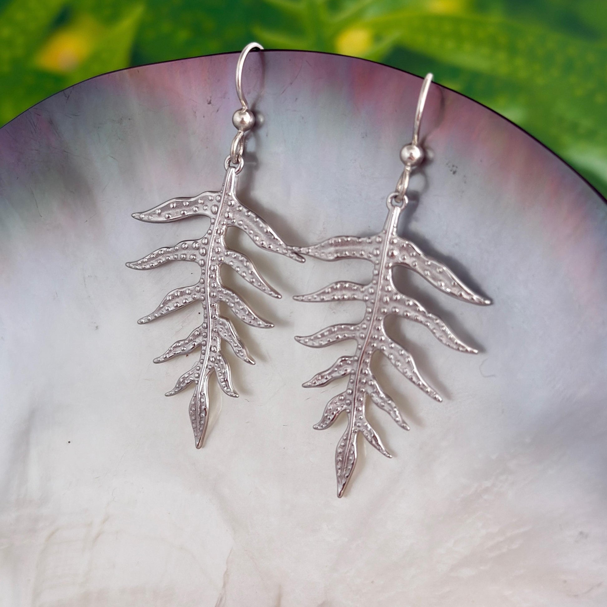 Laua’e Dangle Earrings • Hawaiian jewelry • Tropical Fern