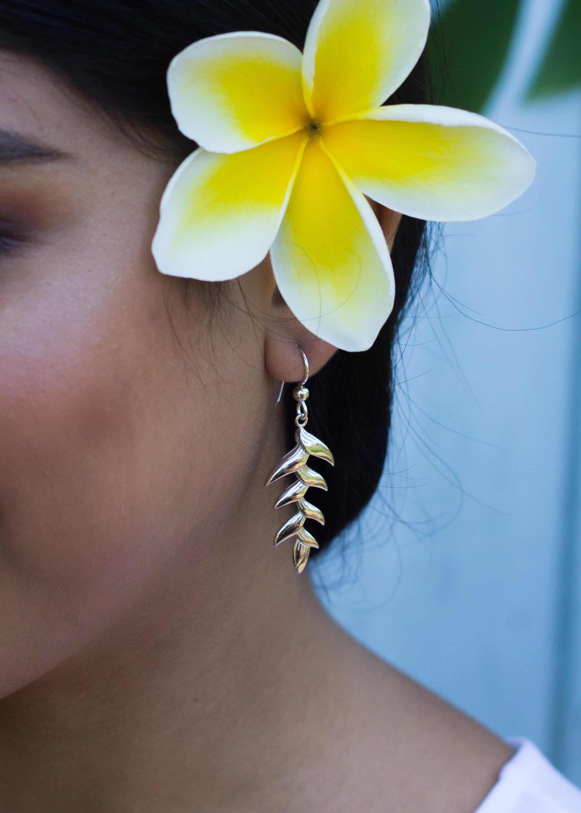 Heliconia Dangle Earrings • Hawaiian Jewelry