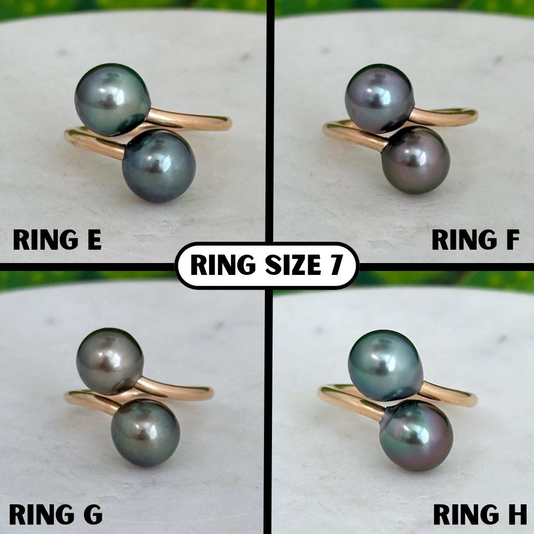 Double Tahitian Pearl Ring – Sturdy Handcrafted Gold-Filled Statement Jewelry