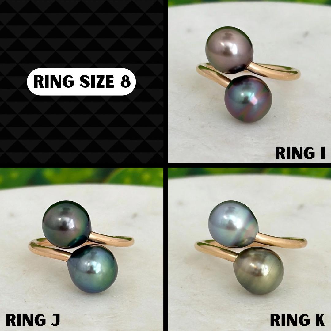 Double Tahitian Pearl Ring – Sturdy Handcrafted Gold-Filled Statement Jewelry
