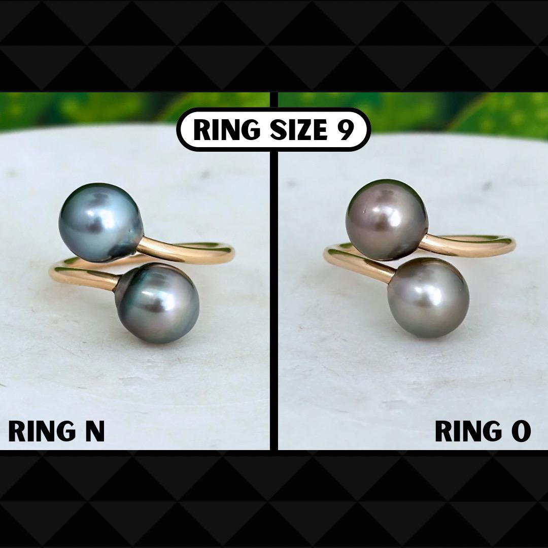 Double Tahitian Pearl Ring – Sturdy Handcrafted Gold-Filled Statement Jewelry