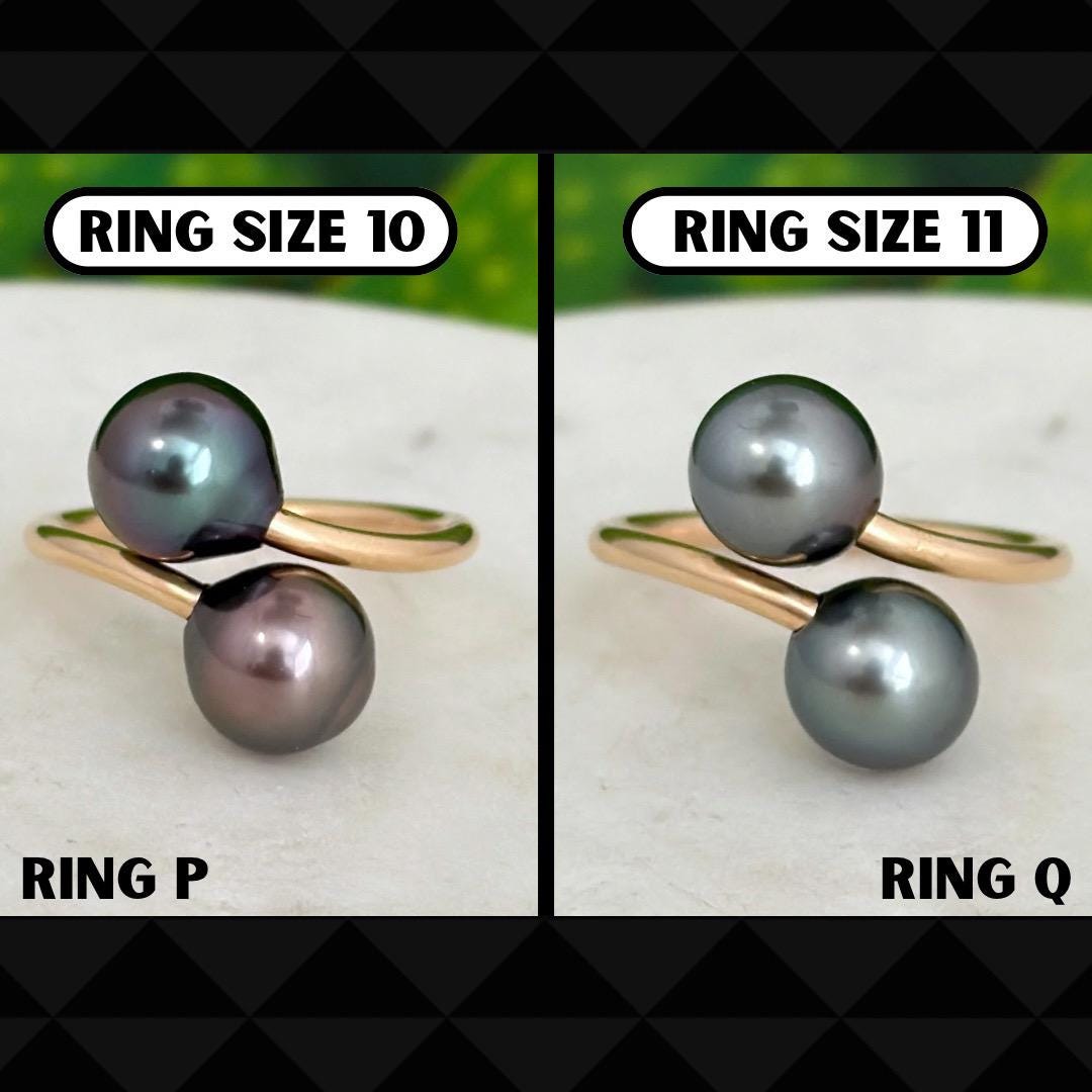 Double Tahitian Pearl Ring – Sturdy Handcrafted Gold-Filled Statement Jewelry