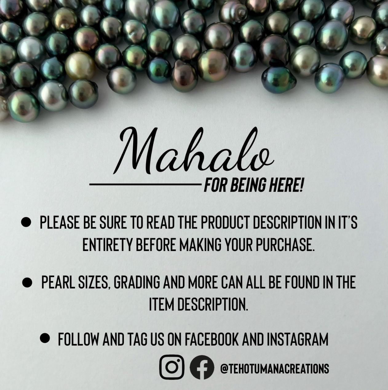 Tahitian pearl drop earrings - 14k Gold Vermeil • Triangle Hawaiian design