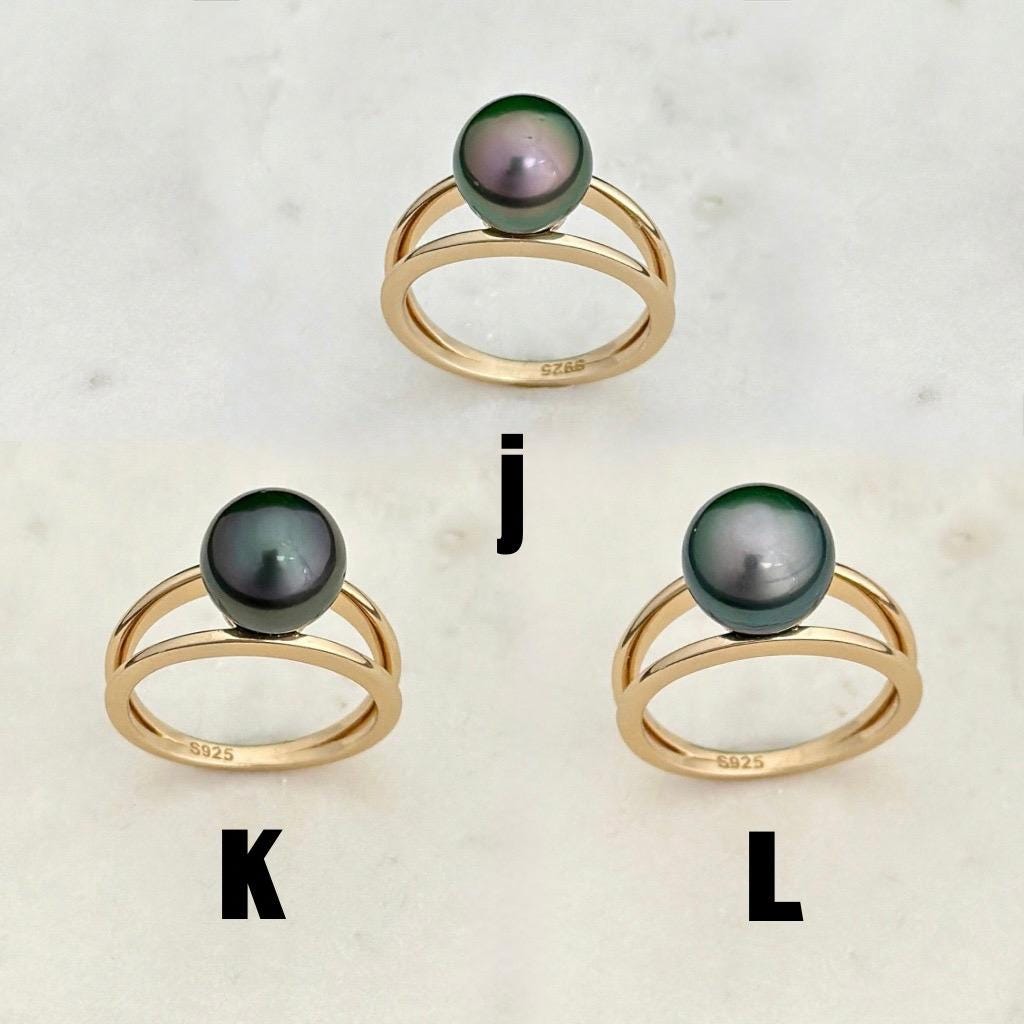 Tahitian pearl ring • CHOOSE YOUR PEARL • Gold Vermeil • Genuine colors