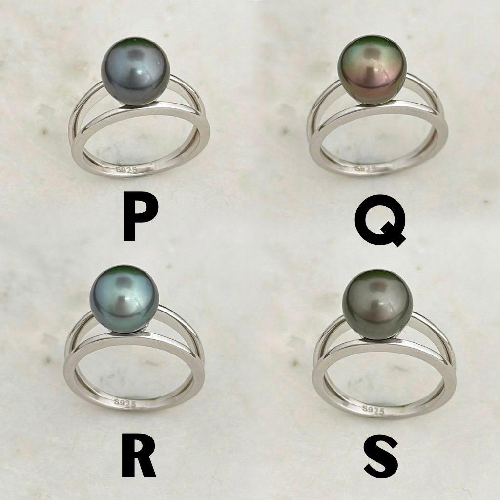Tahitian pearl ring • Choose your Pearl • Sterling Silver • Genuine colors • 9mm