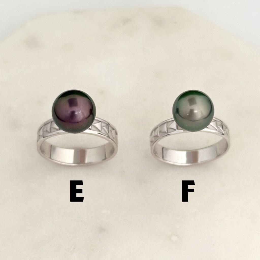 Tahitian Pearl Ring • Polynesian Triangle Design • Customizable Pearl Selection • Sterling Silver