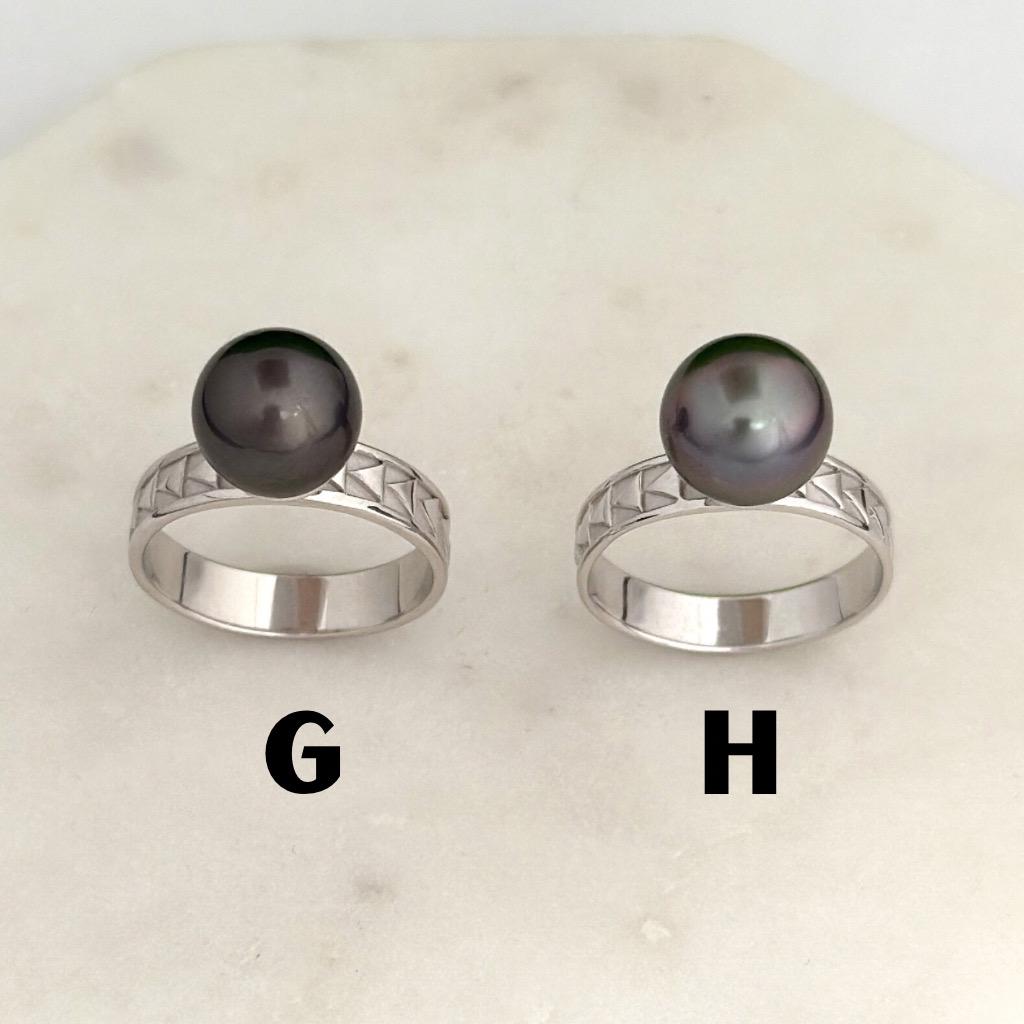 Tahitian Pearl Ring • Polynesian Triangle Design • Customizable Pearl Selection • Sterling Silver