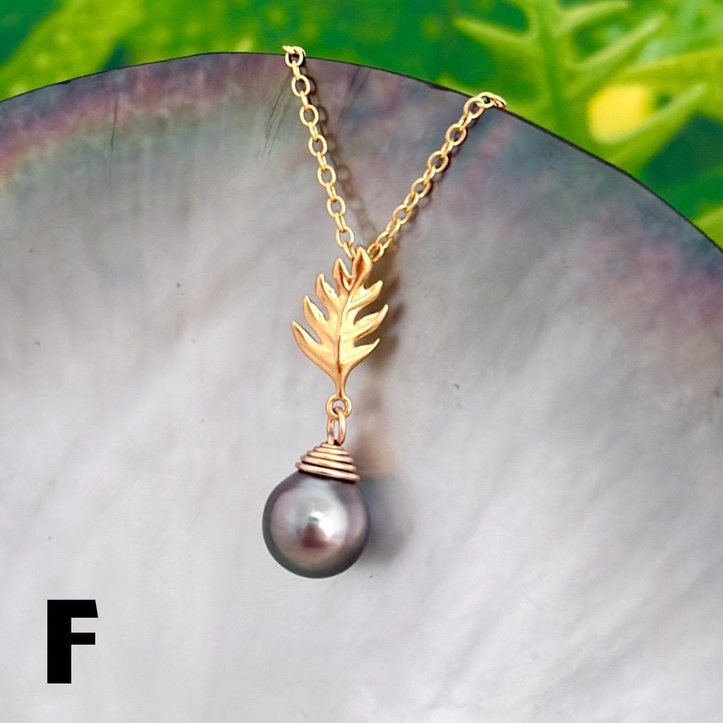 DOORBUSTER Tahitian pearl pendant — Ulu Necklace • Gold vermeil breadfruit jewelry • tropical hawaiian style