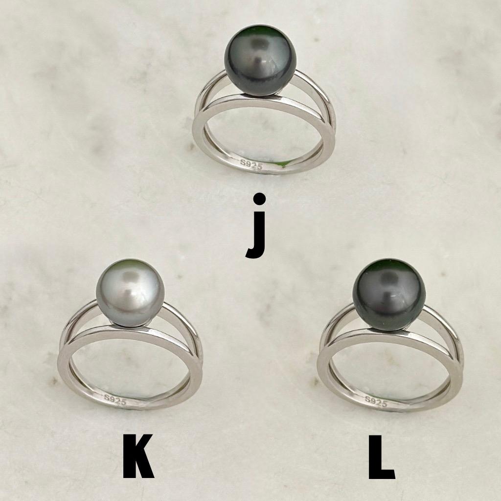 Tahitian pearl ring • Choose your Pearl • Sterling Silver • Genuine colors • 9mm