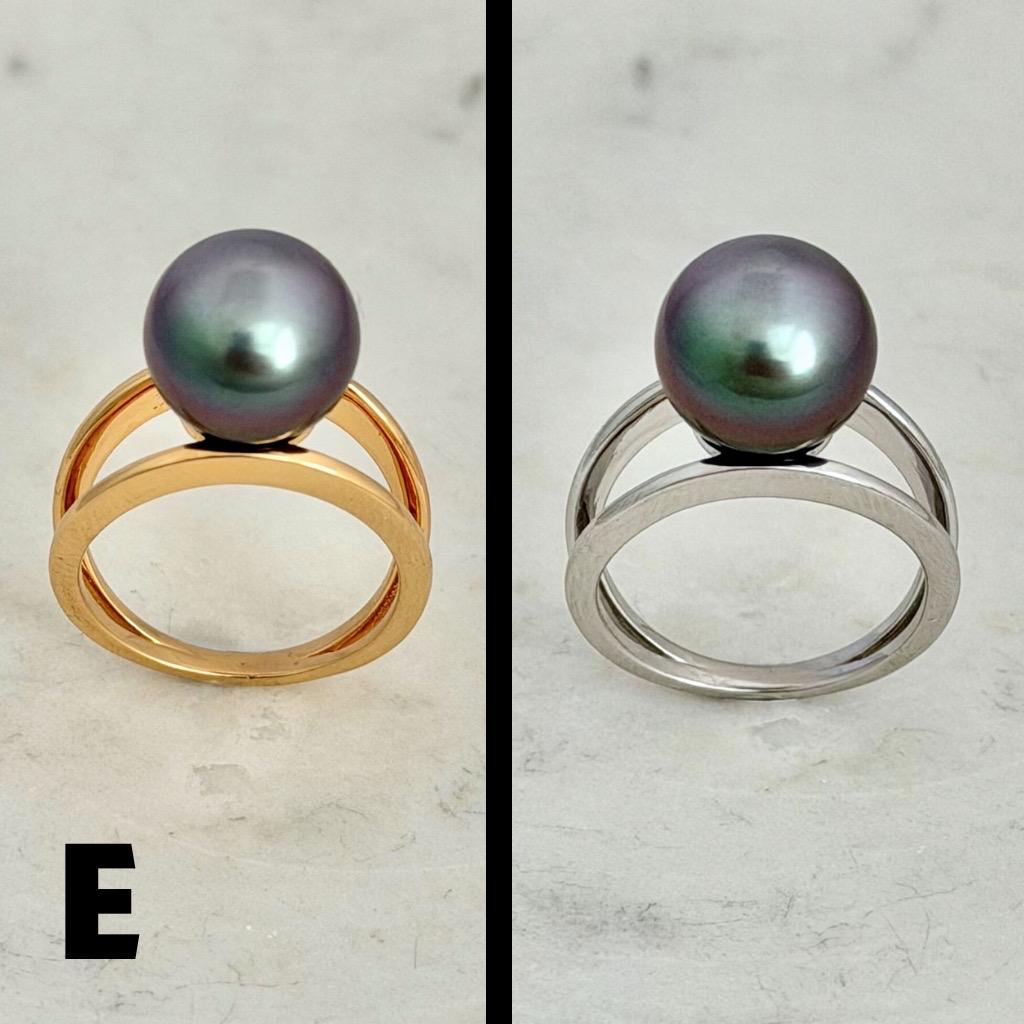 Tahitian pearl ring • 10mm 11mm • CHOOSE YOUR PEARL • Big Size • Genuine colors