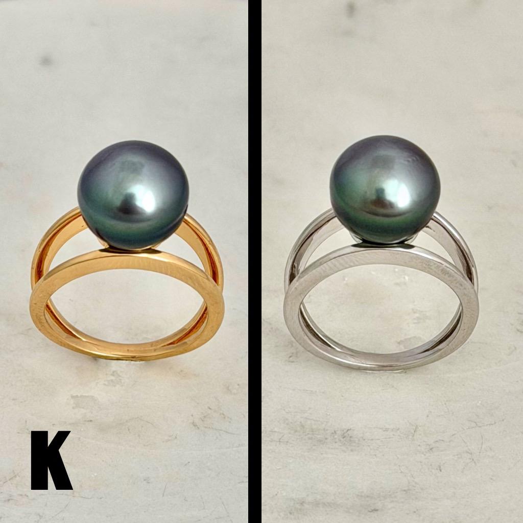 Tahitian pearl ring • 10mm 11mm • CHOOSE YOUR PEARL • Big Size • Genuine colors