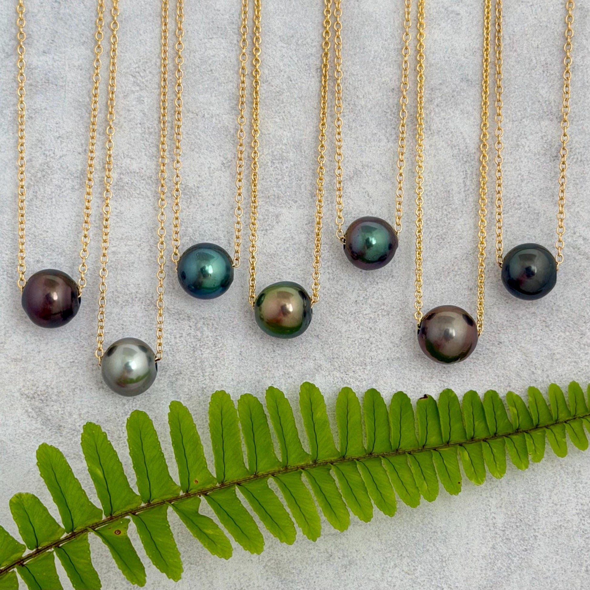 Tahitian pearl necklace — Floating • Slider • CHOOSE YOUR PEARL • Hawaiian jewelry