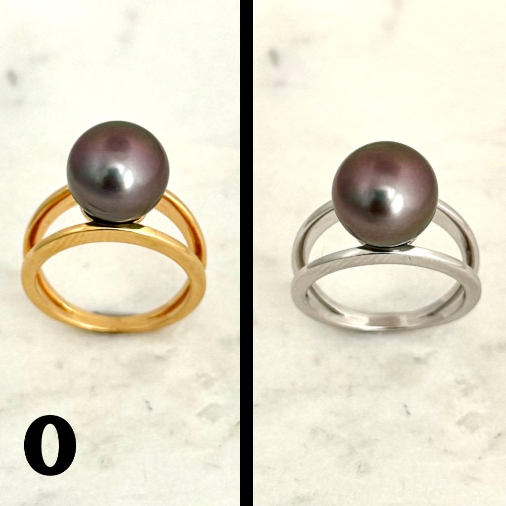 Tahitian pearl ring • 10mm 11mm • CHOOSE YOUR PEARL • Big Size • Genuine colors