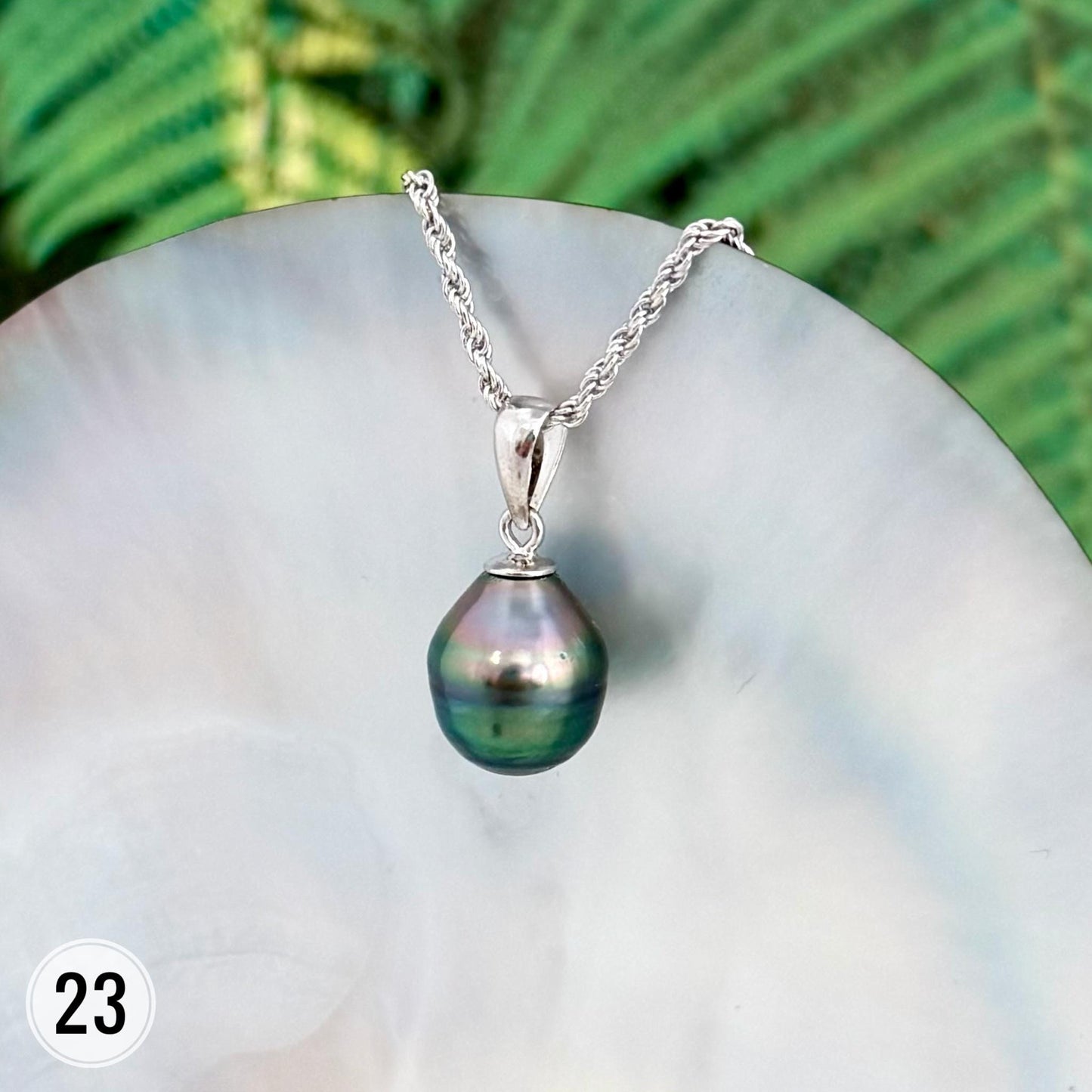 DOORBUSTER Tahitian Black Pearl Pendant: Gold Vermeil and Sterling Silver Bail