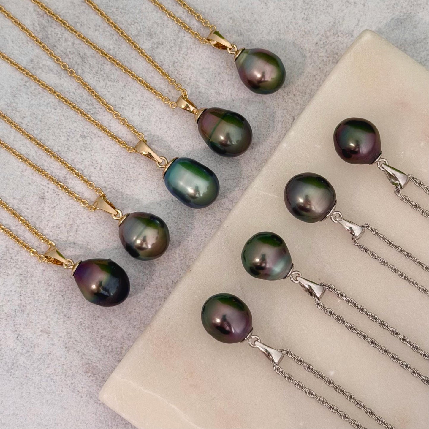 Tahitian Black Pearl Pendant: Gold vermeil • Casual jewelry