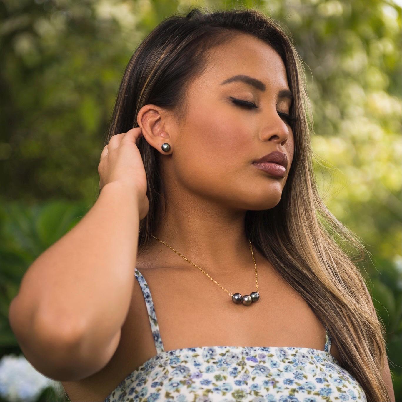 tahitian black pearl set