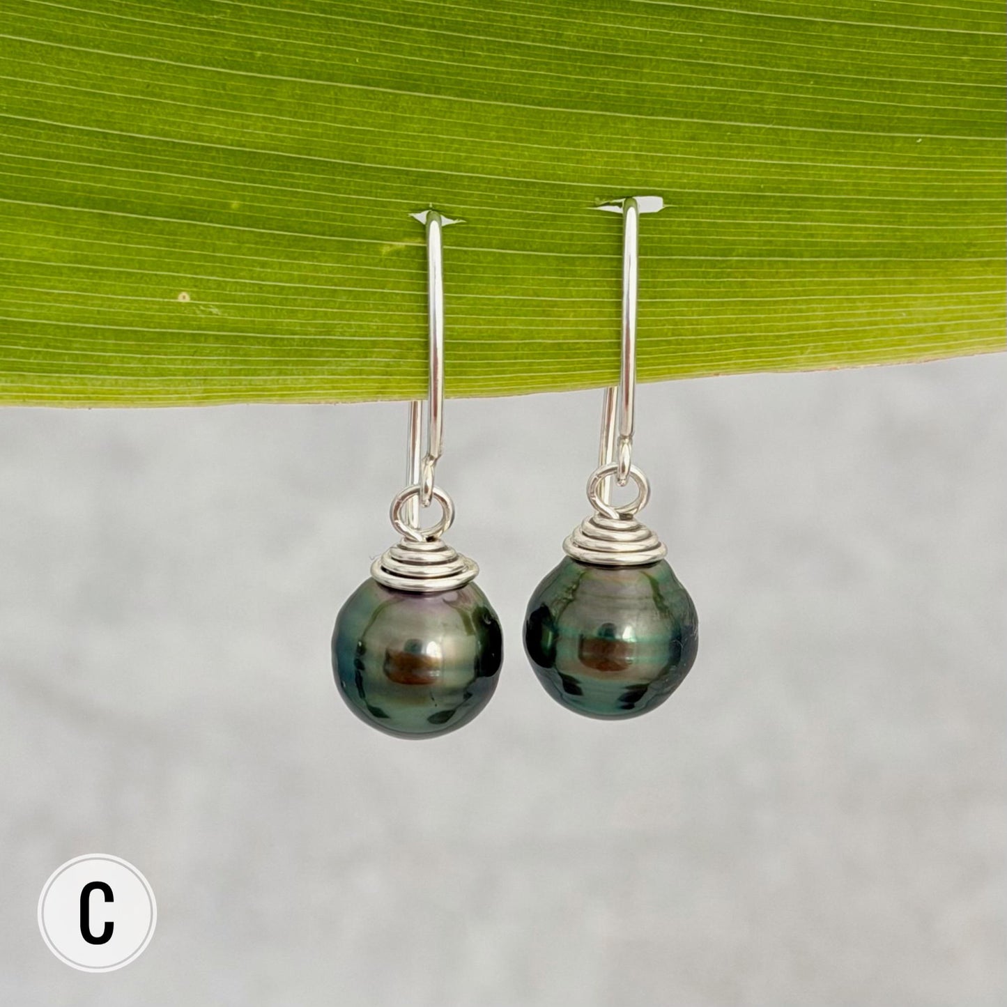 Tahitian Pearl Dangle Earrings • Gold filled or sterling silver hooks • Marquise Style