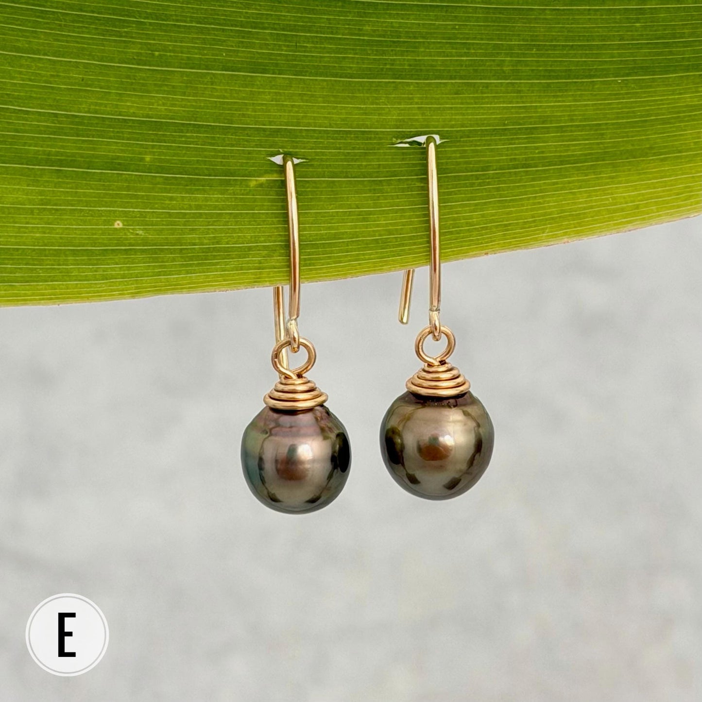 Tahitian Pearl Dangle Earrings • Gold filled or sterling silver hooks • Marquise Style