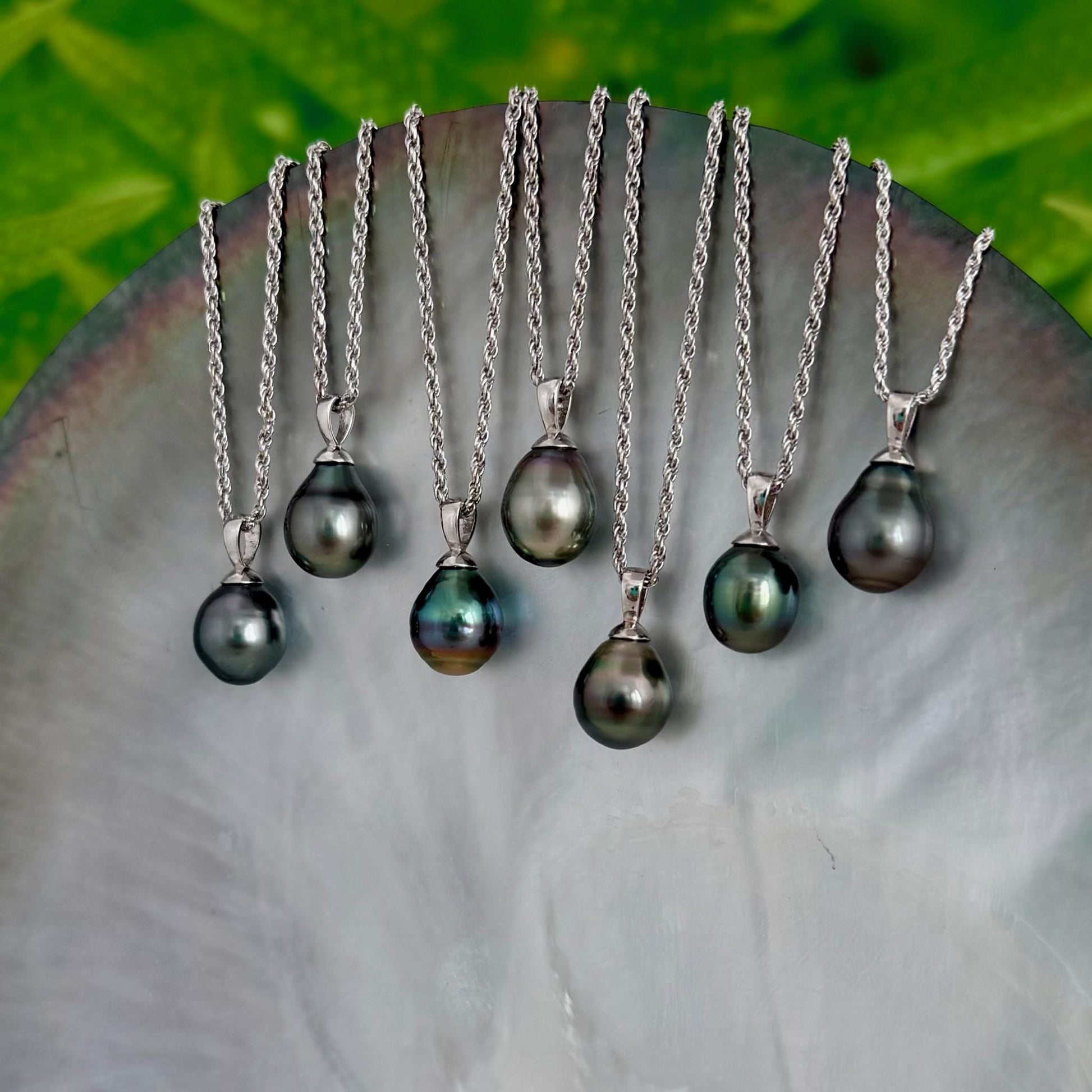Affordable Tahitian pearl pendant in sterling silver