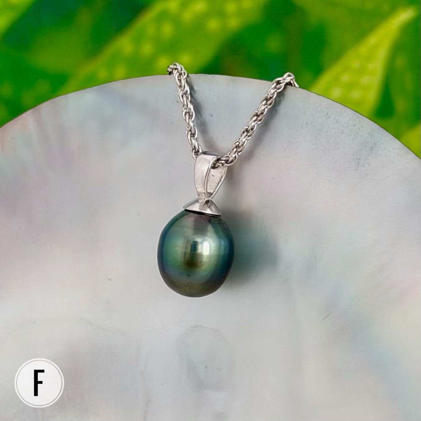 DOORBUSTER Tahitian Black Pearl Pendant: Gold and Sterling Silver jewelry