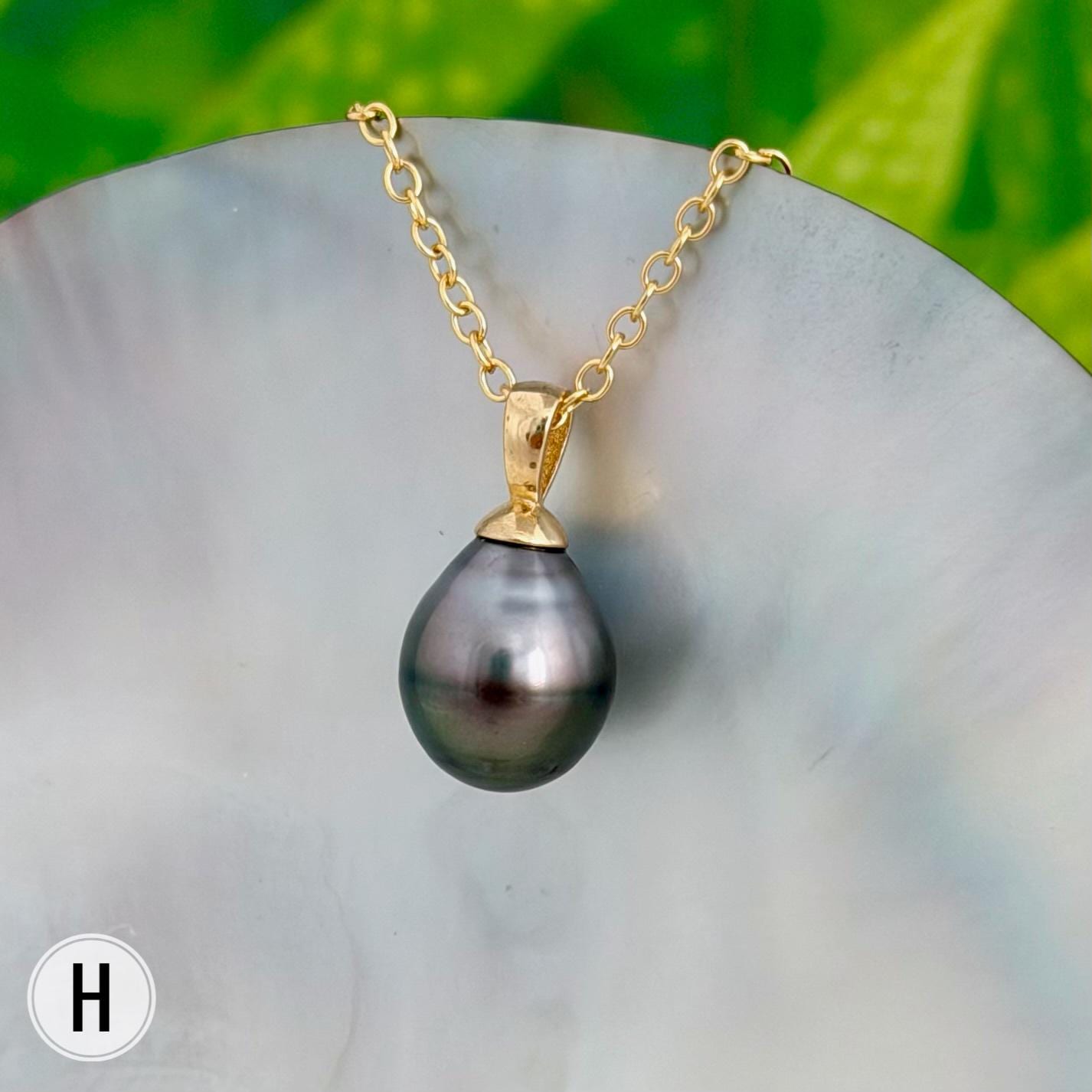 DOORBUSTER Tahitian Black Pearl Pendant: Gold and Sterling Silver jewelry