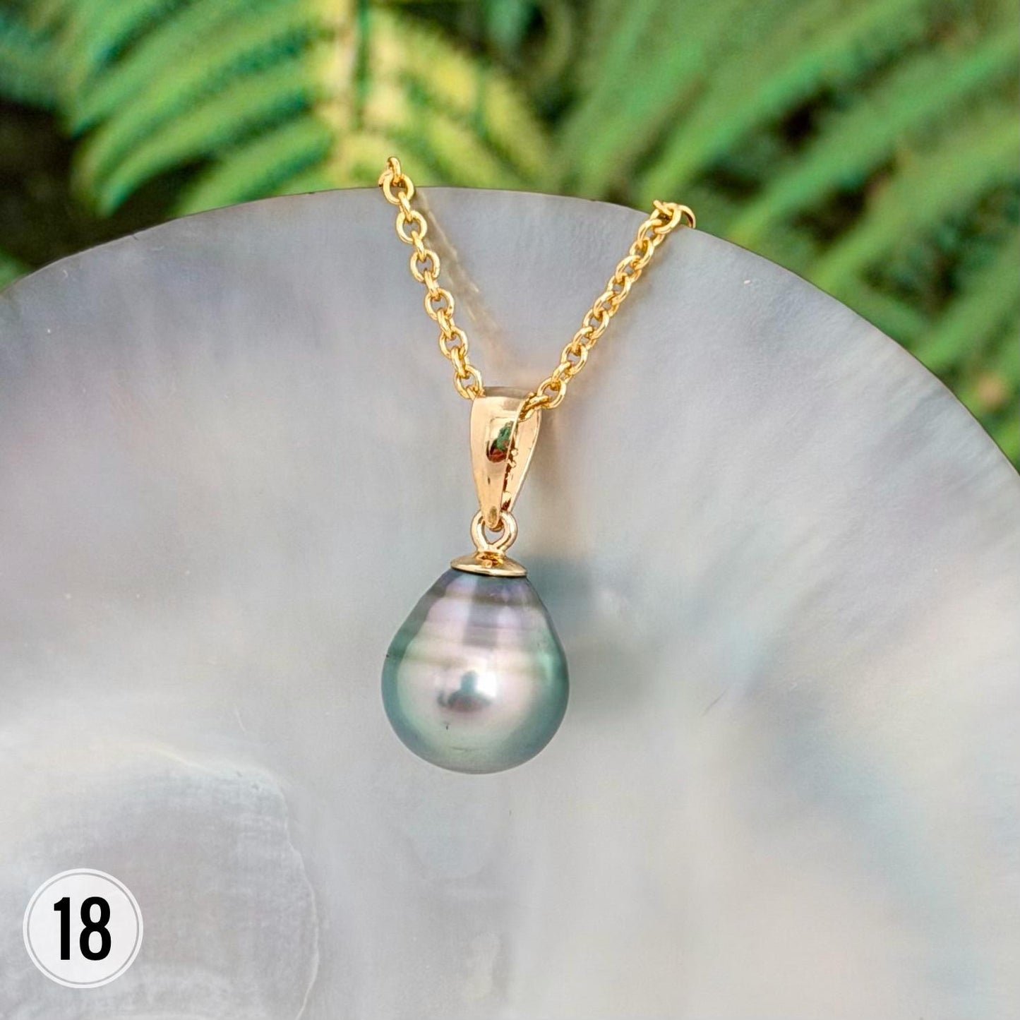 DOORBUSTER Tahitian Black Pearl Pendant: Gold Vermeil and Sterling Silver Bail