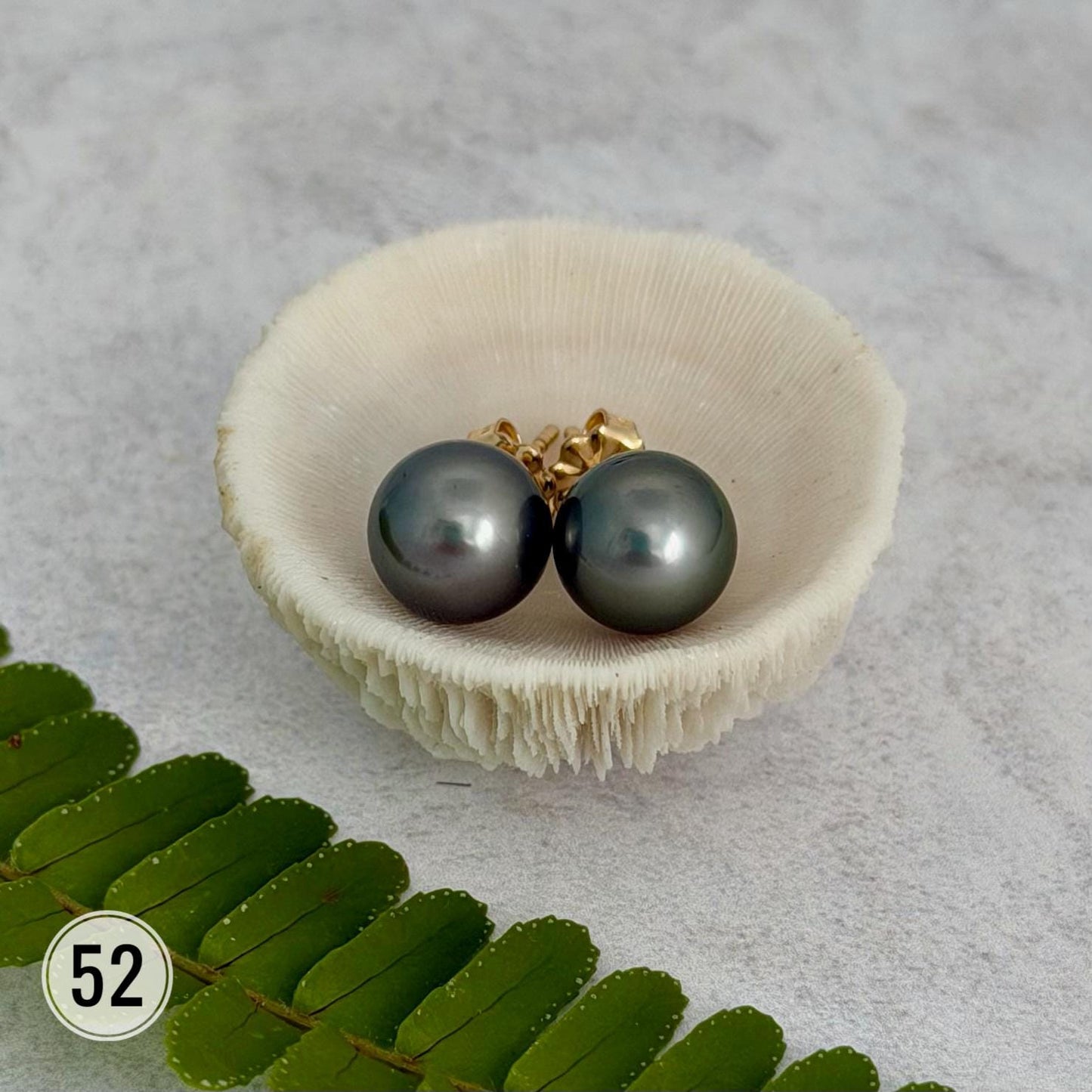 Tahitian pearl stud earrings • classic everyday jewelry • gold vermeil and sterling silver