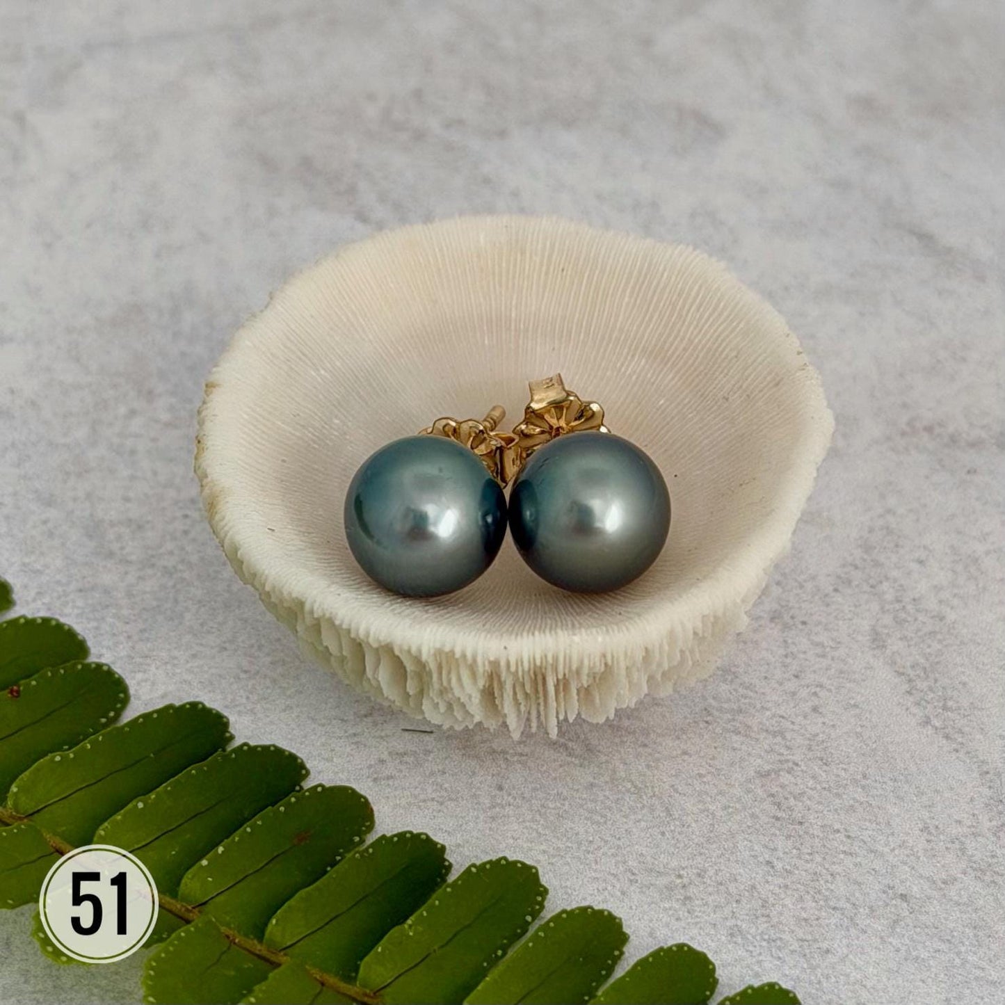 Tahitian pearl stud earrings • classic everyday jewelry • gold vermeil and sterling silver