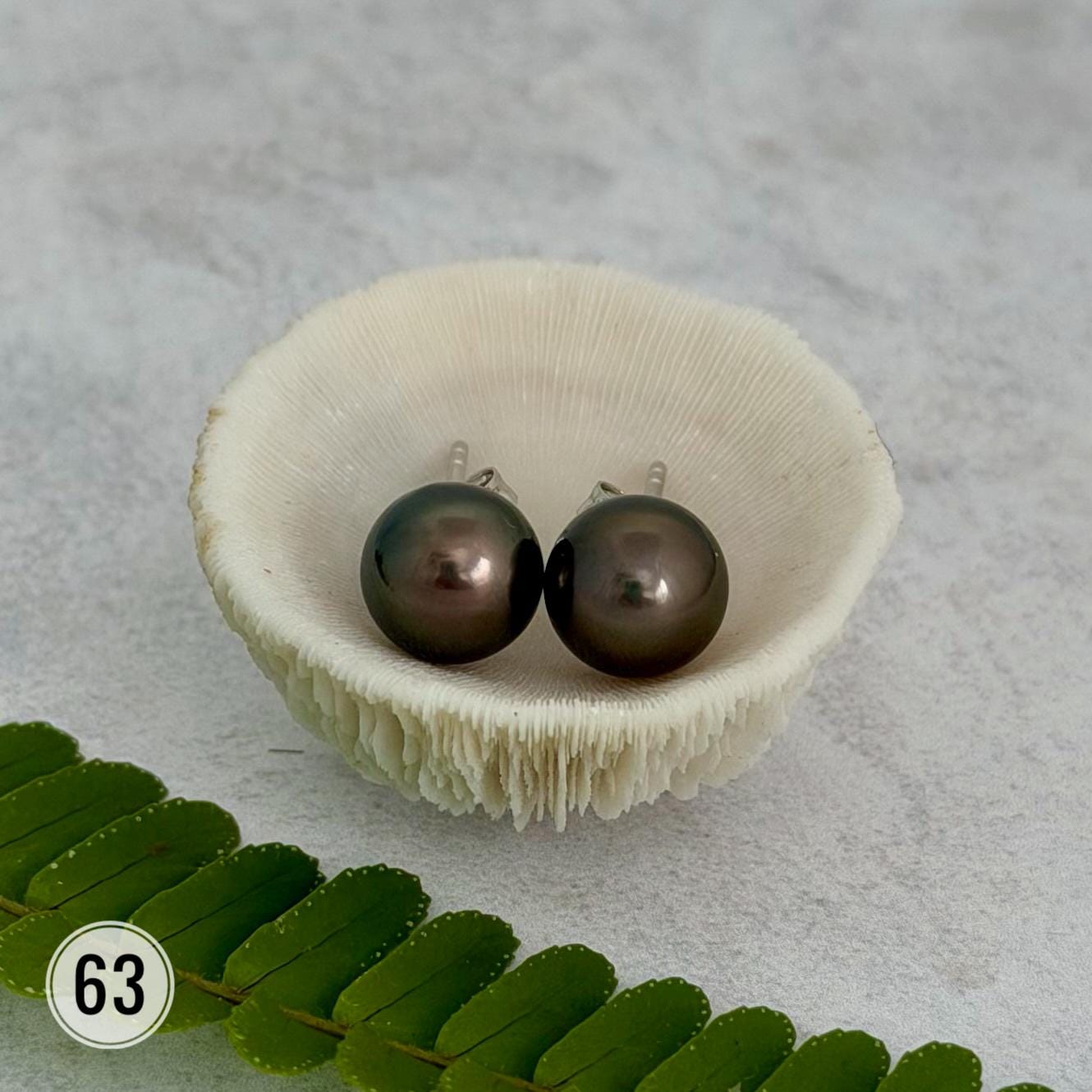Tahitian pearl stud earrings • classic everyday jewelry • gold vermeil and sterling silver
