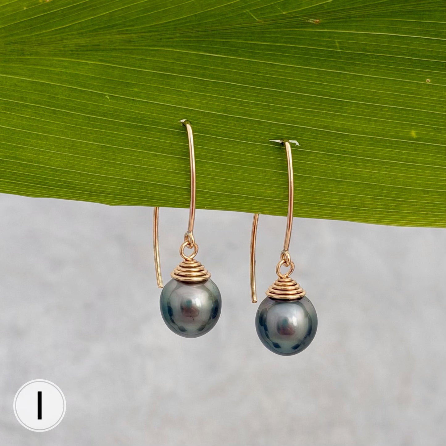 Tahitian Pearl Dangle Earrings • Gold filled and sterling silver hooks • Marquise Style