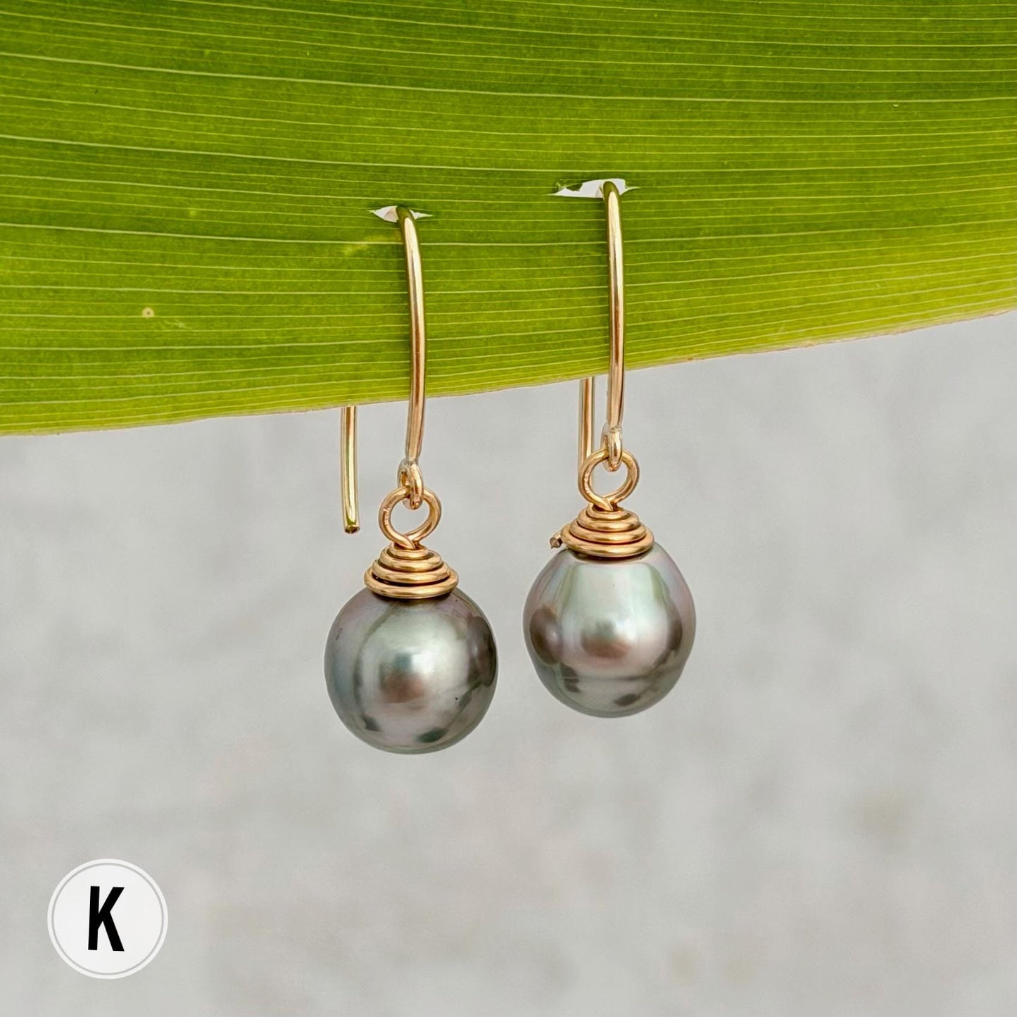 Tahitian Pearl Dangle Earrings • Gold filled or sterling silver hooks • Marquise Style